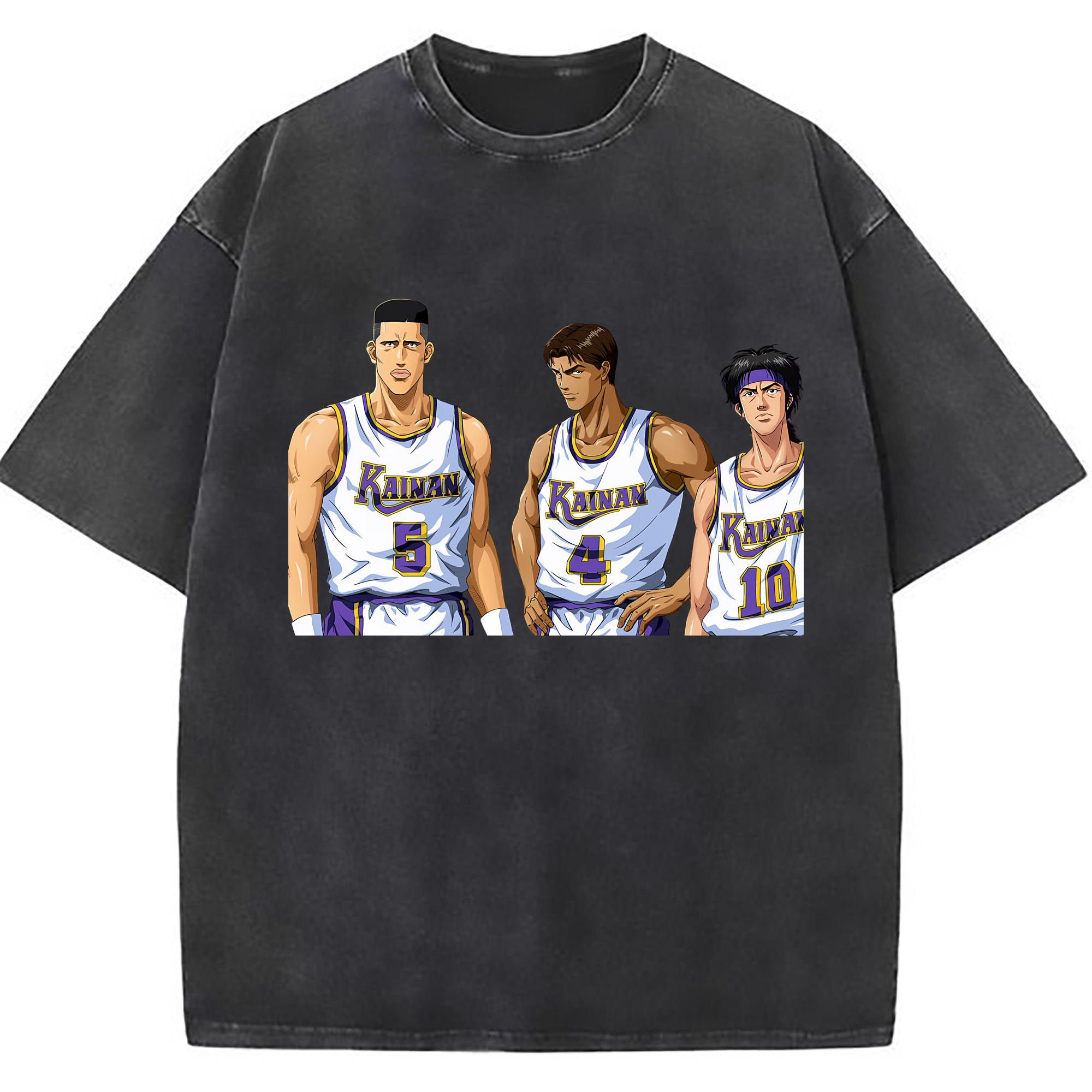 （画像用） SLAM DUNK／スラムダンク 綿100% ヴィンテージ風 半袖Tシャツ（フロントプリント）