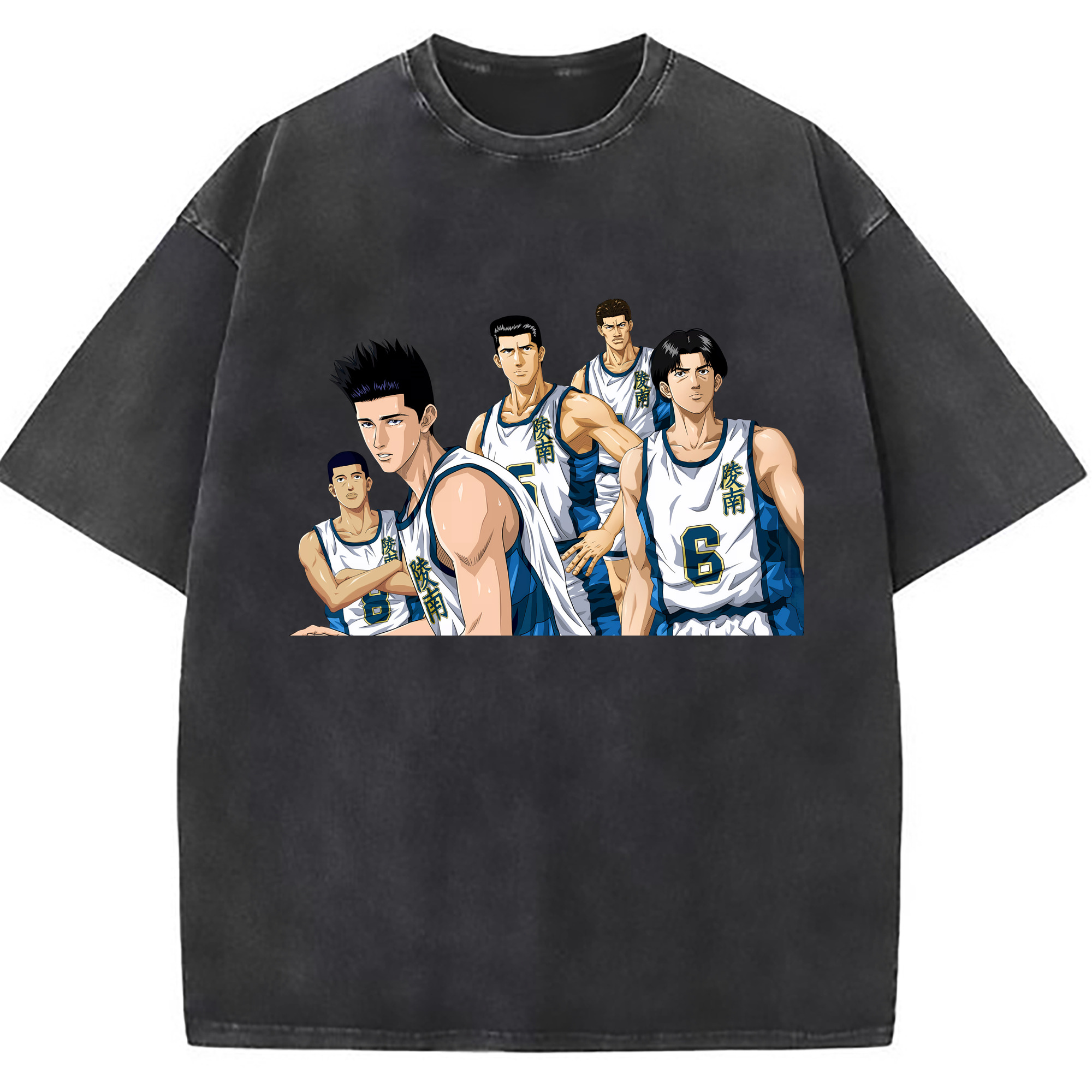 （画像用） SLAM DUNK／スラムダンク 綿100% ヴィンテージ風 半袖Tシャツ（フロントプリント）