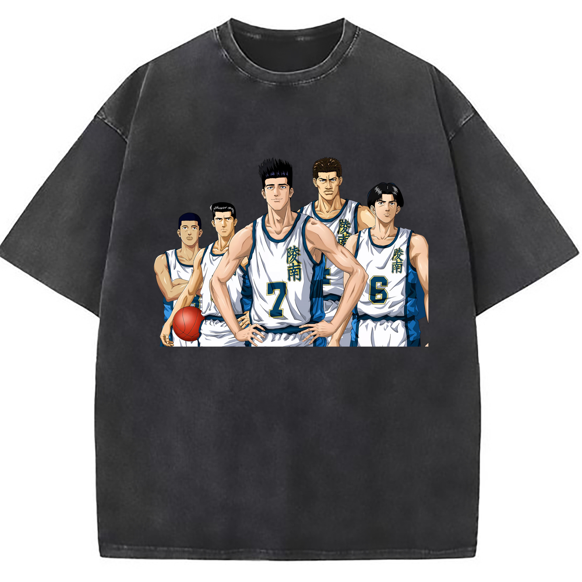 （画像用） SLAM DUNK／スラムダンク 綿100% ヴィンテージ風 半袖Tシャツ（フロントプリント）