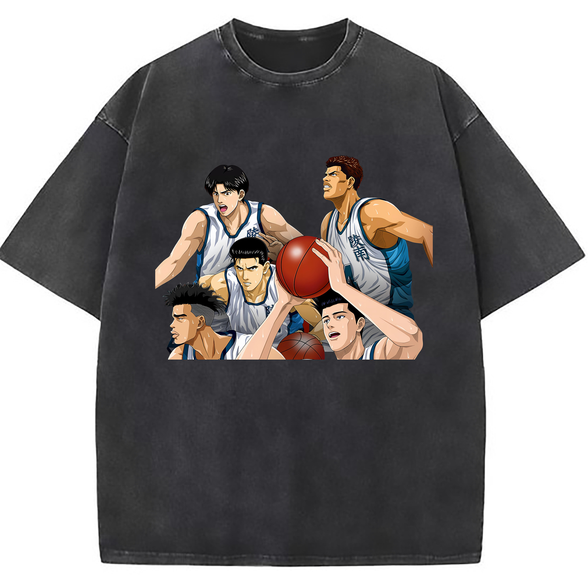 （画像用） SLAM DUNK／スラムダンク 綿100% ヴィンテージ風 半袖Tシャツ（フロントプリント）