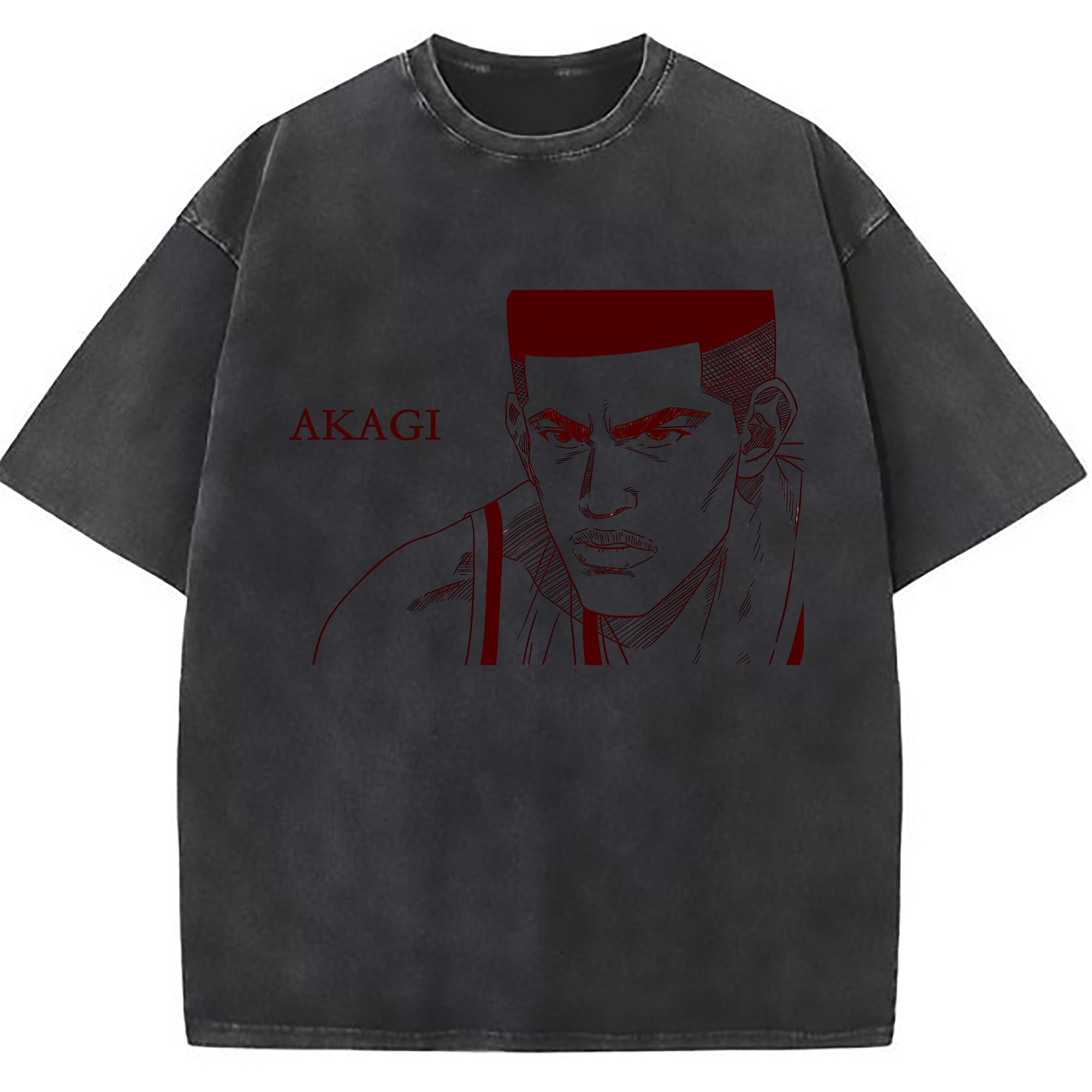 （画像用） SLAM DUNK／スラムダンク 綿100% ヴィンテージ風 半袖Tシャツ（フロントプリント）