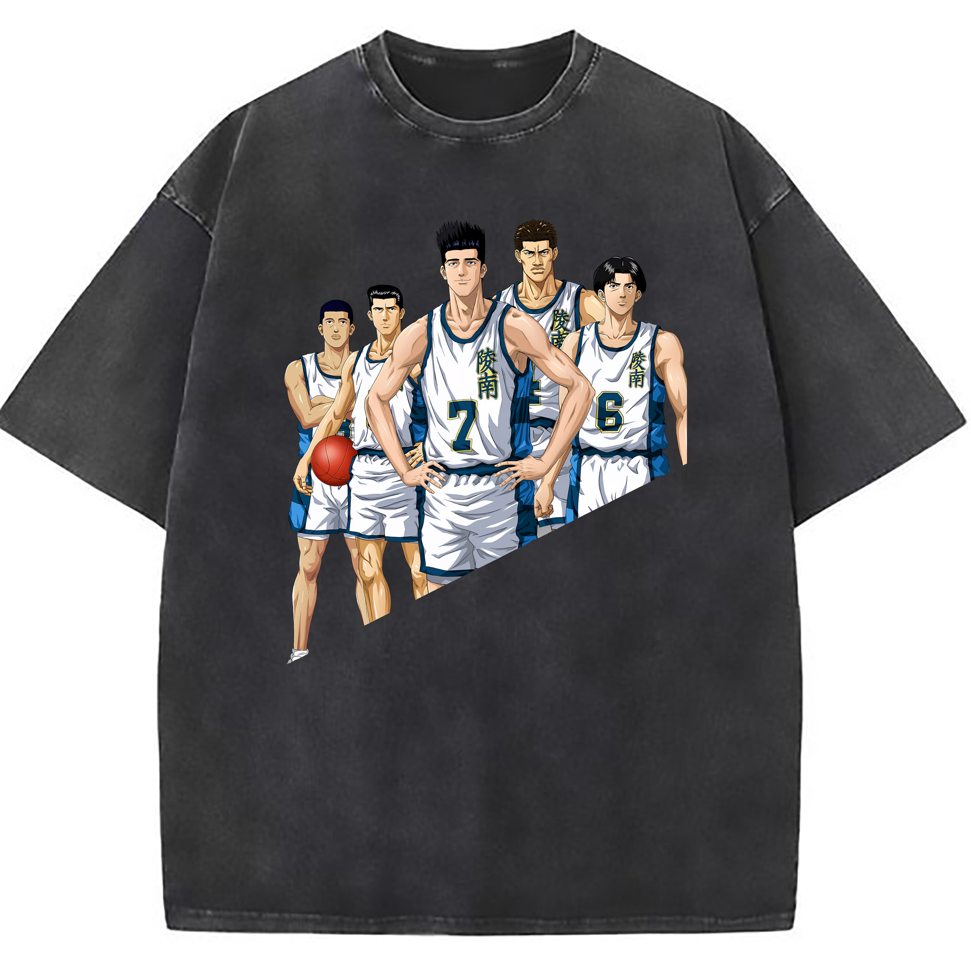 （画像用） SLAM DUNK／スラムダンク 綿100% ヴィンテージ風 半袖Tシャツ（フロントプリント）