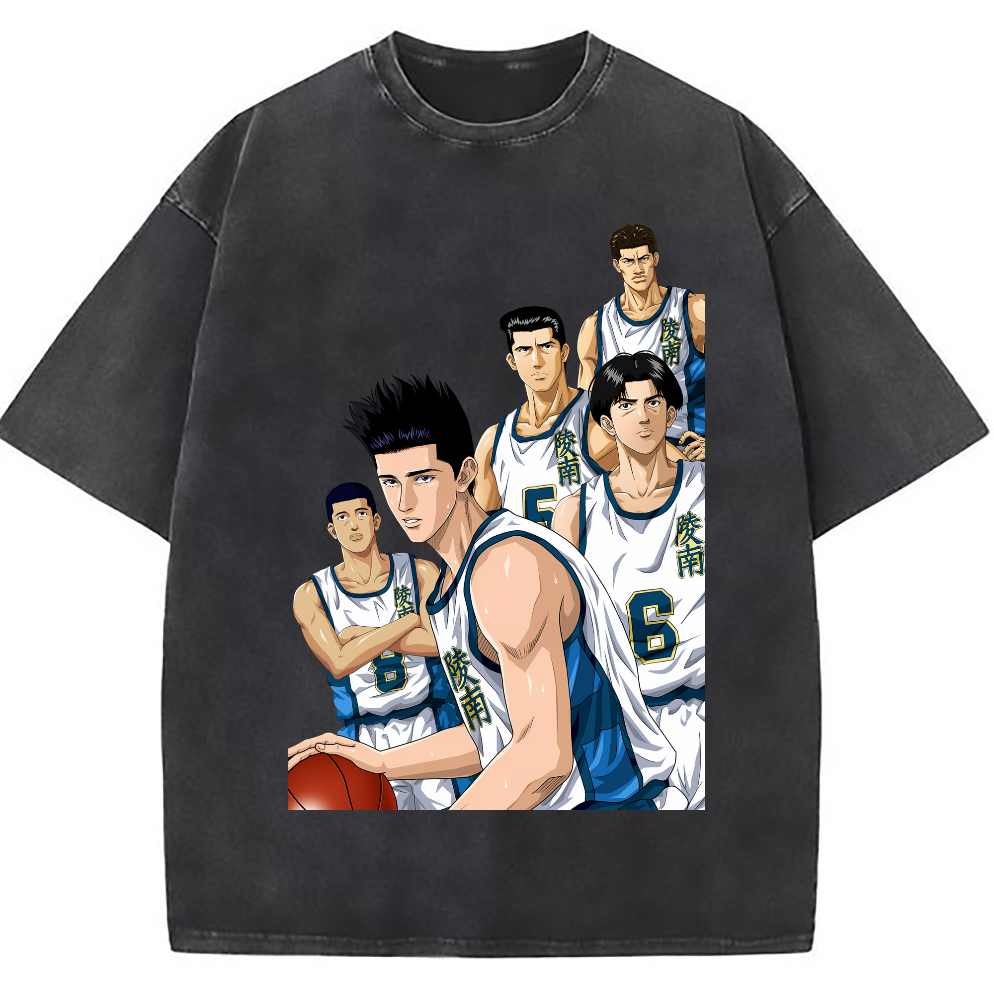（画像用） SLAM DUNK／スラムダンク 綿100% ヴィンテージ風 半袖Tシャツ（フロントプリント）
