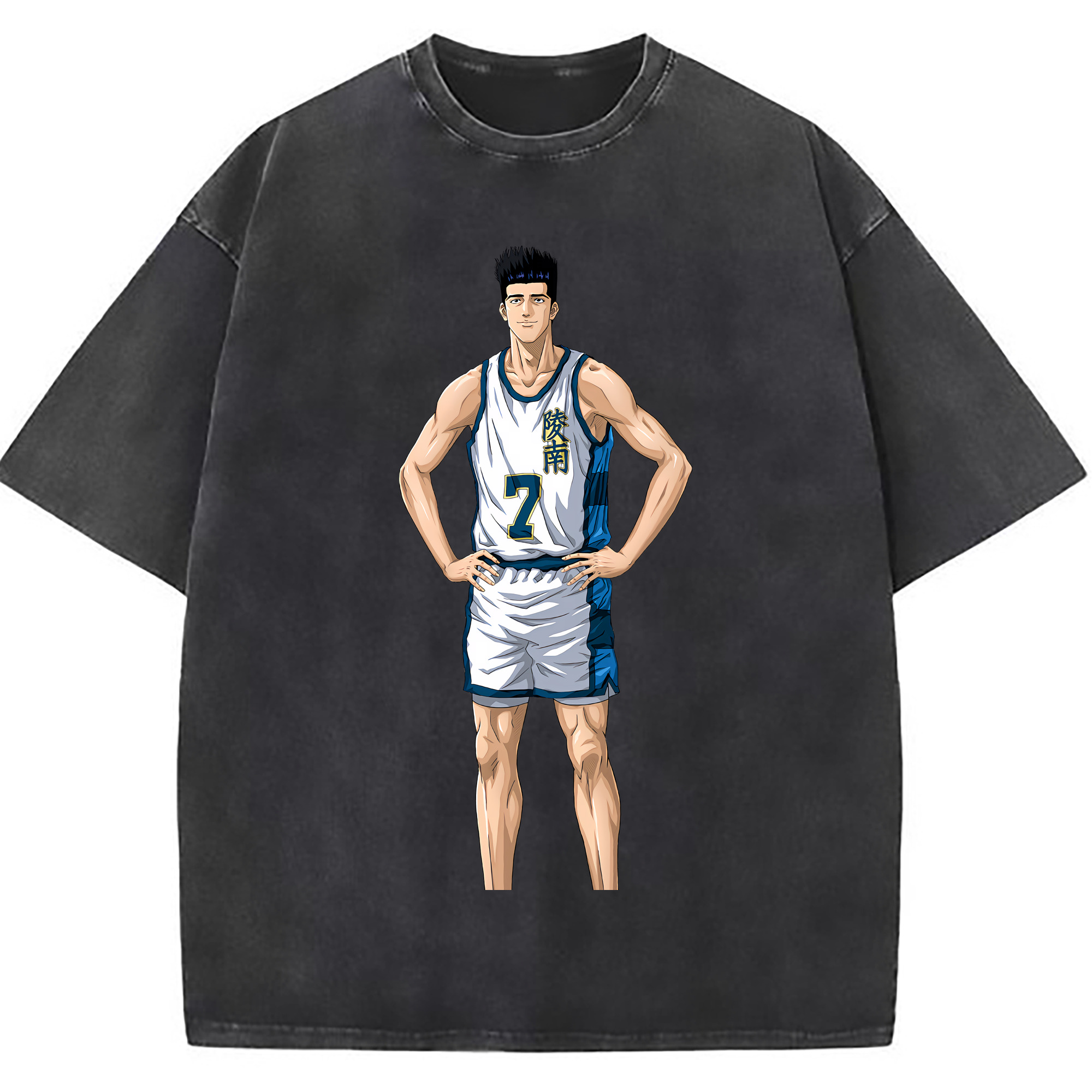 （画像用） SLAM DUNK／スラムダンク 綿100% ヴィンテージ風 半袖Tシャツ（フロントプリント）