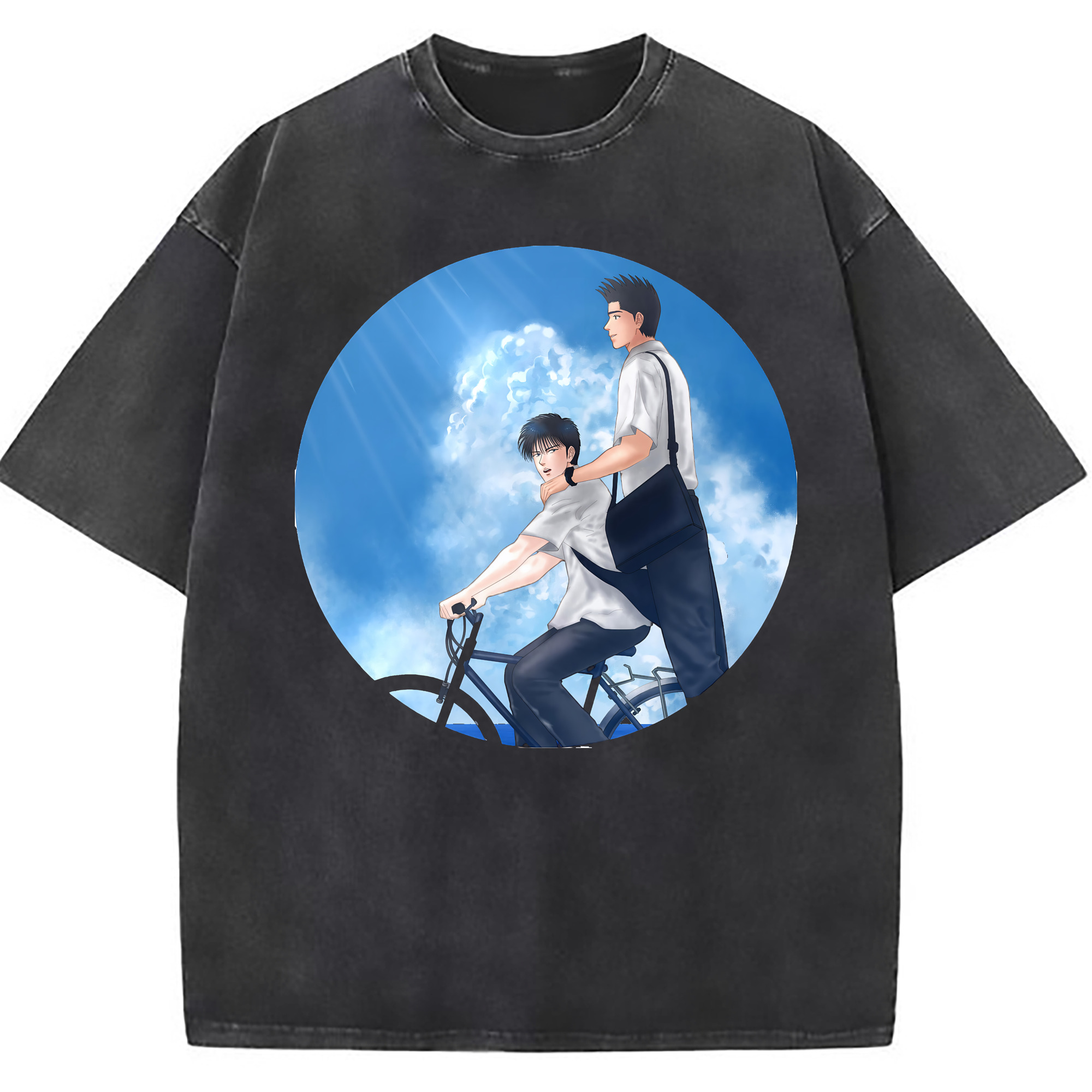 （画像用） SLAM DUNK／スラムダンク 綿100% ヴィンテージ風 半袖Tシャツ（フロントプリント）