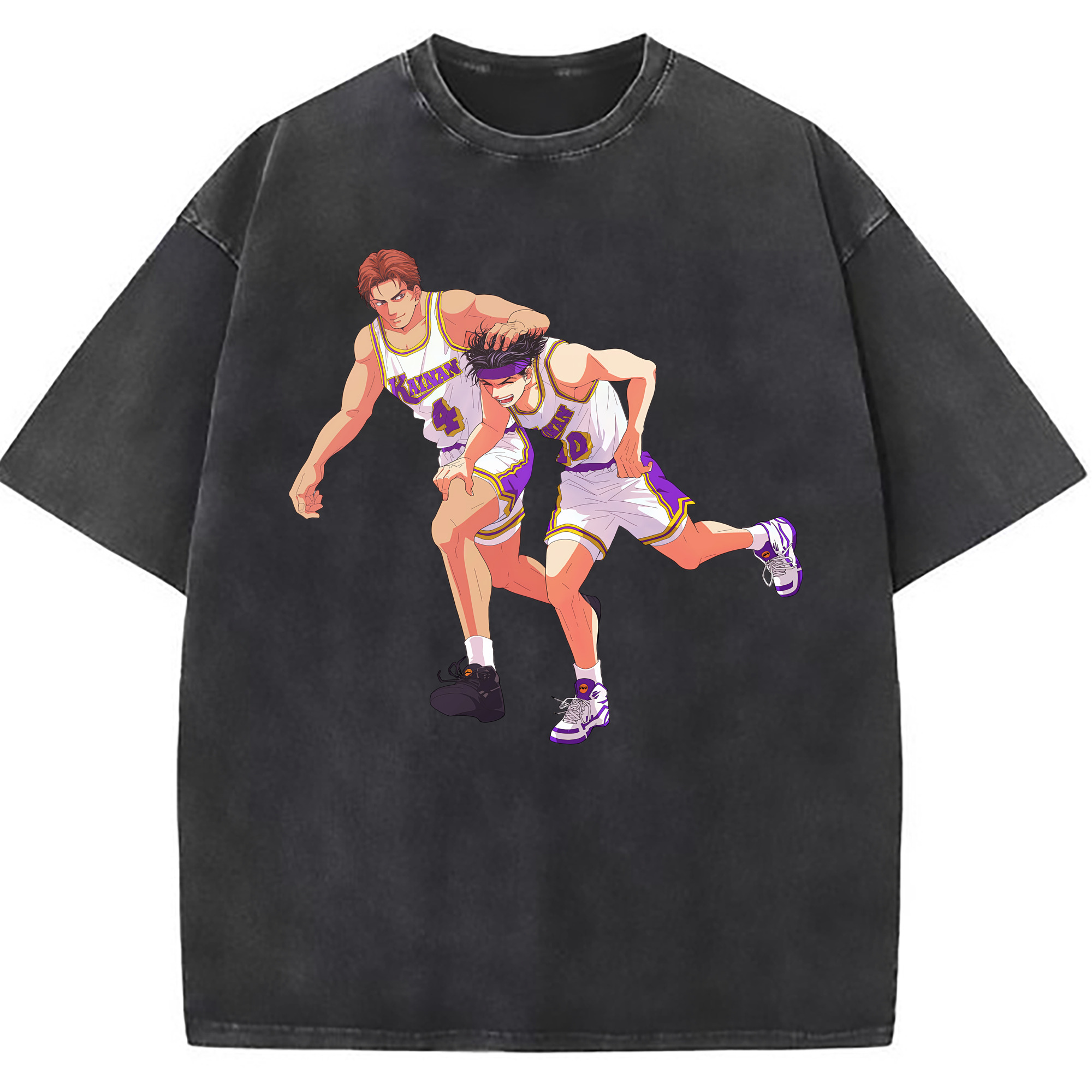 （画像用） SLAM DUNK／スラムダンク 綿100% ヴィンテージ風 半袖Tシャツ（フロントプリント）