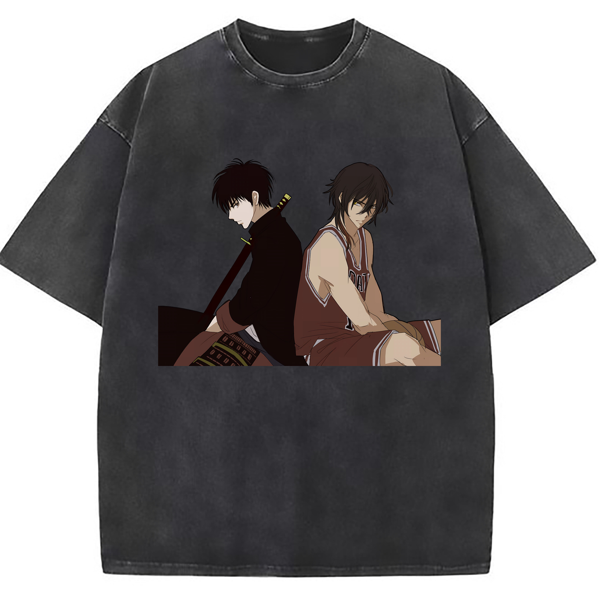 （画像用） SLAM DUNK／スラムダンク 綿100% ヴィンテージ風 半袖Tシャツ（フロントプリント）