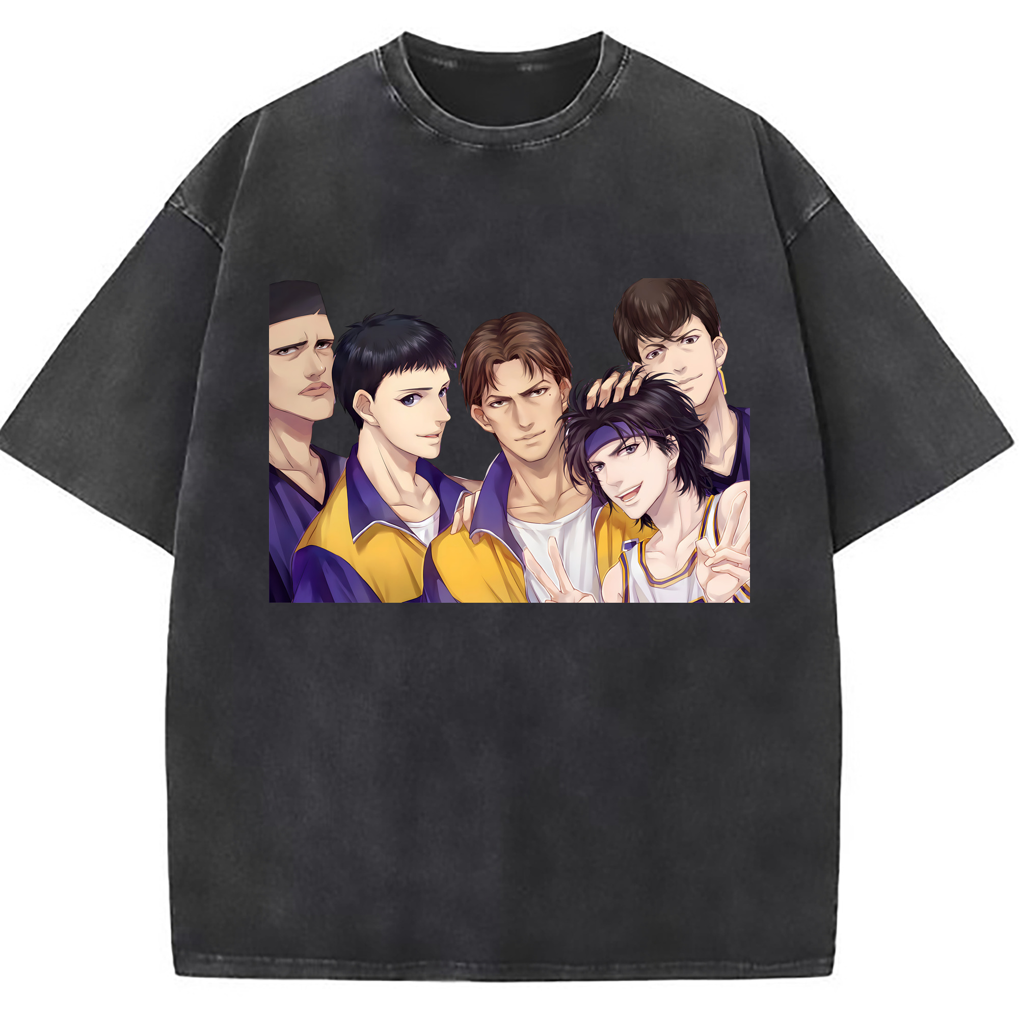 （画像用） SLAM DUNK／スラムダンク 綿100% ヴィンテージ風 半袖Tシャツ（フロントプリント）