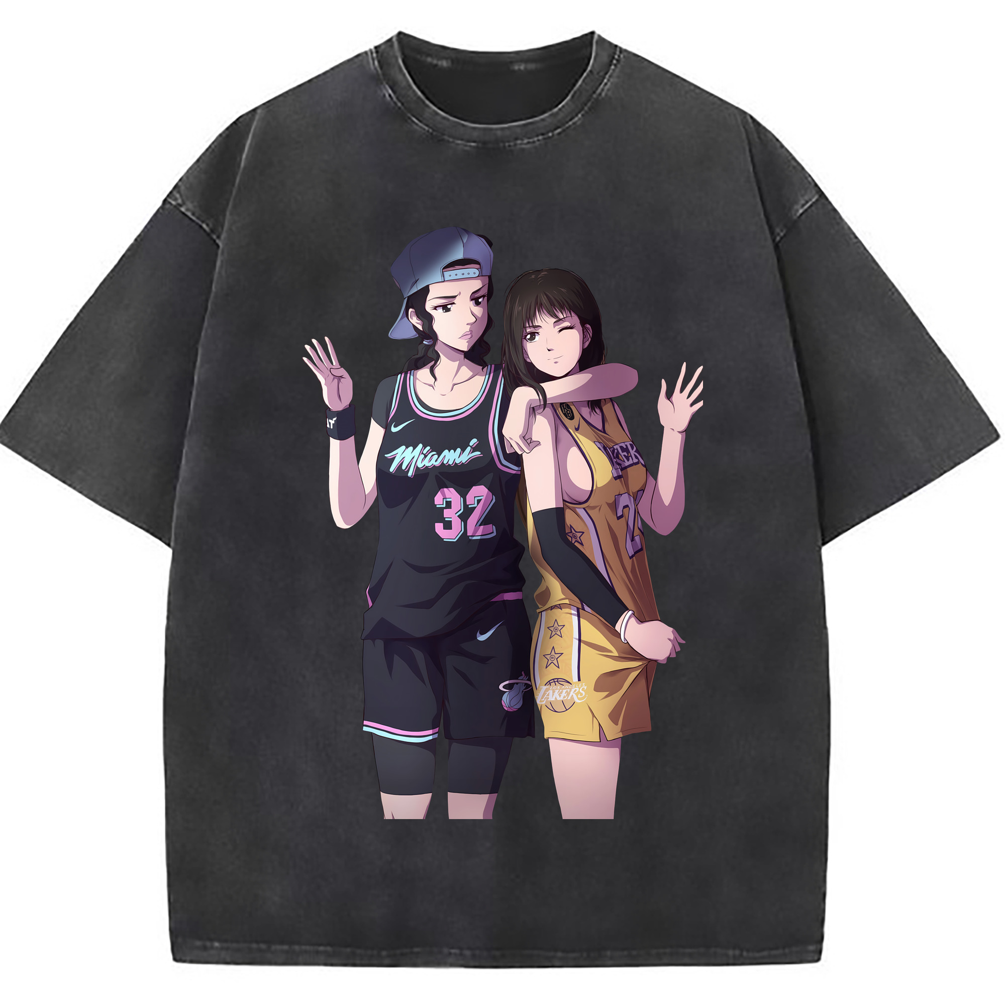 （画像用） SLAM DUNK／スラムダンク 綿100% ヴィンテージ風 半袖Tシャツ（フロントプリント）