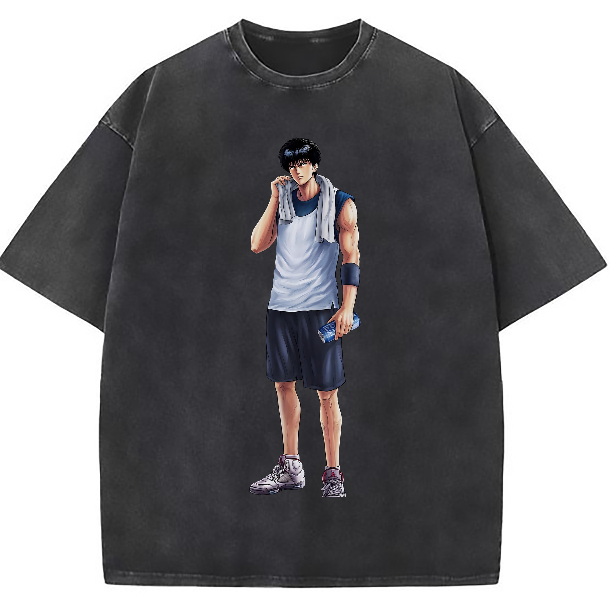 （画像用） SLAM DUNK／スラムダンク 綿100% ヴィンテージ風 半袖Tシャツ（フロントプリント）