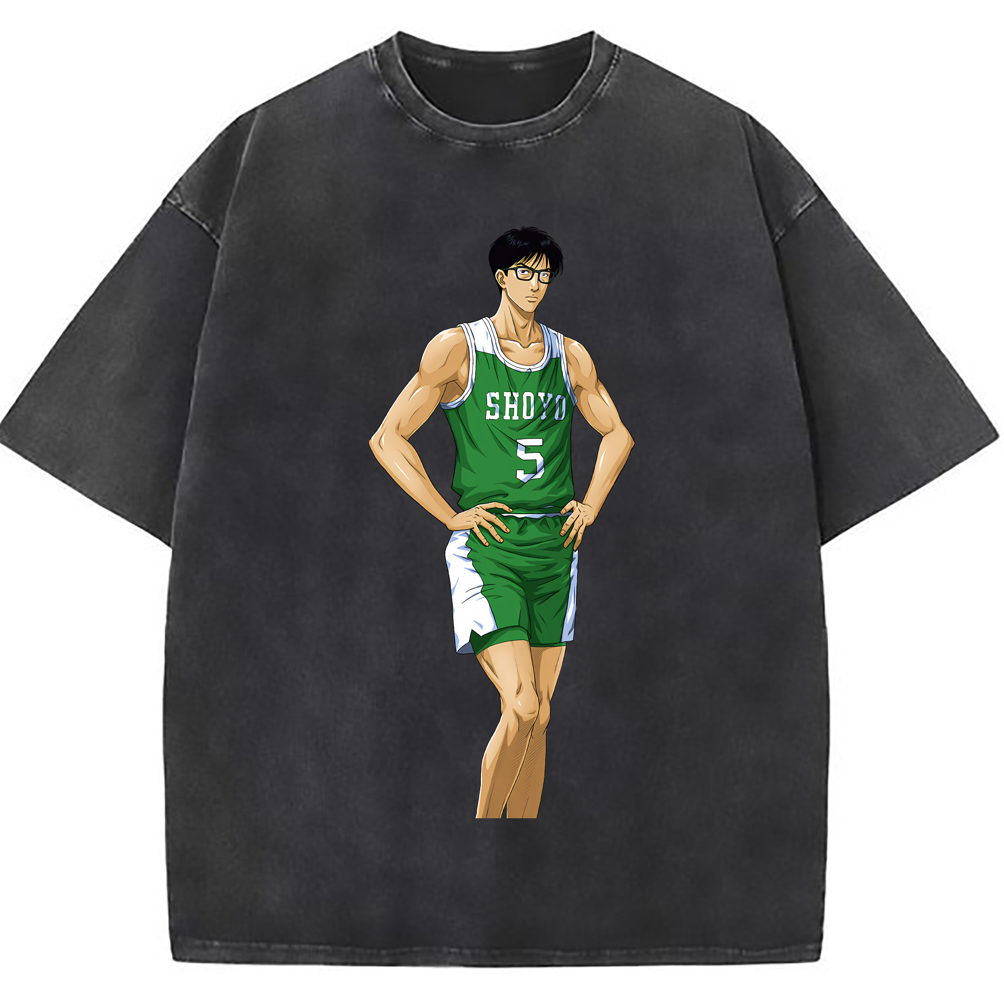 （画像用） SLAM DUNK／スラムダンク 綿100% ヴィンテージ風 半袖Tシャツ（フロントプリント）