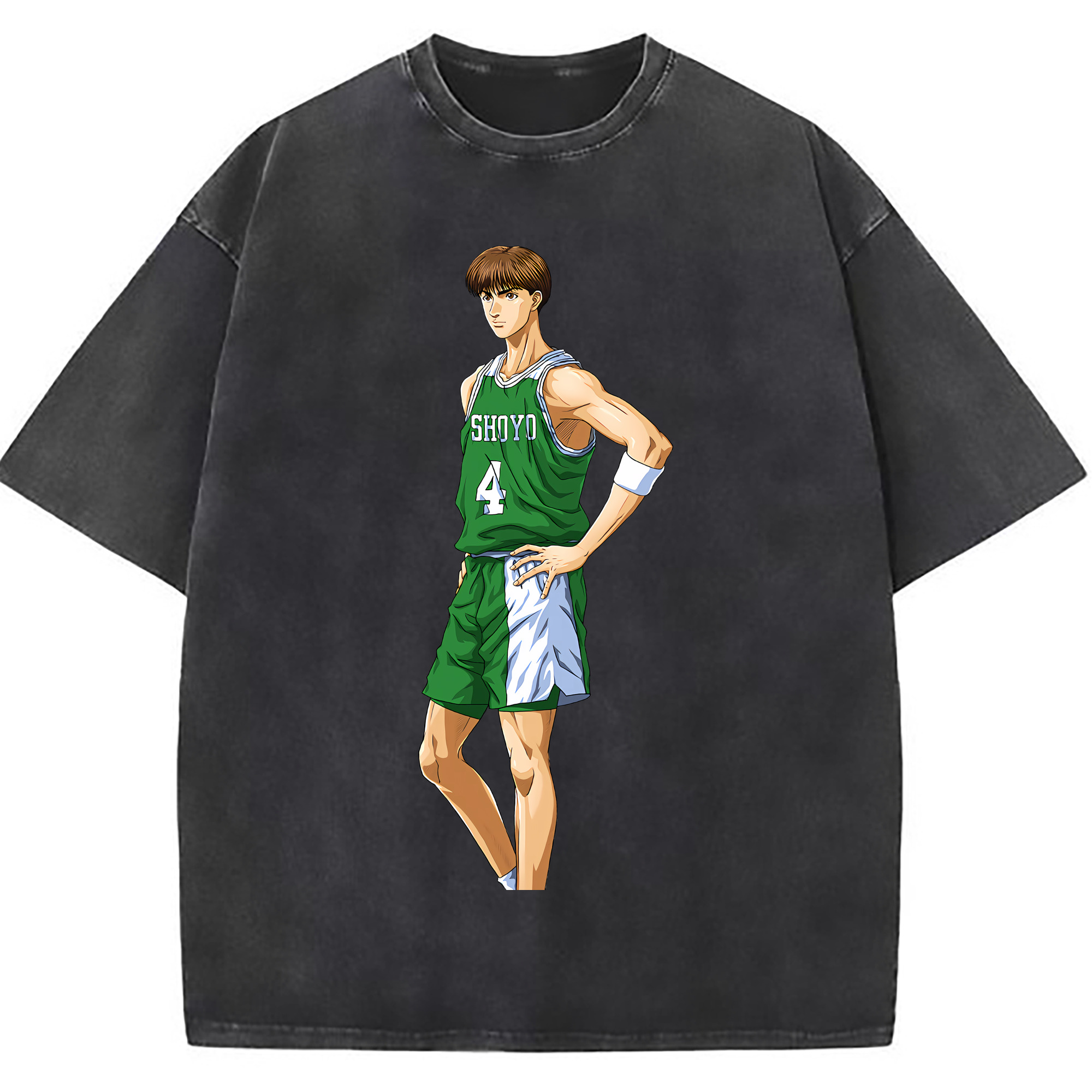 （画像用） SLAM DUNK／スラムダンク 綿100% ヴィンテージ風 半袖Tシャツ（フロントプリント）