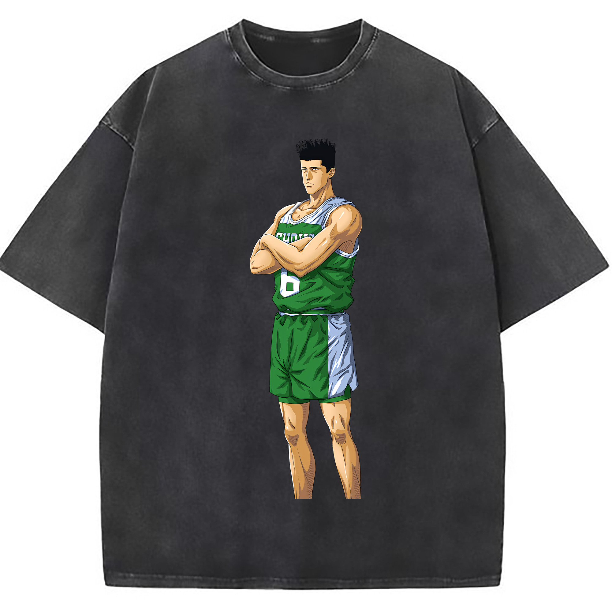 （画像用） SLAM DUNK／スラムダンク 綿100% ヴィンテージ風 半袖Tシャツ（フロントプリント）