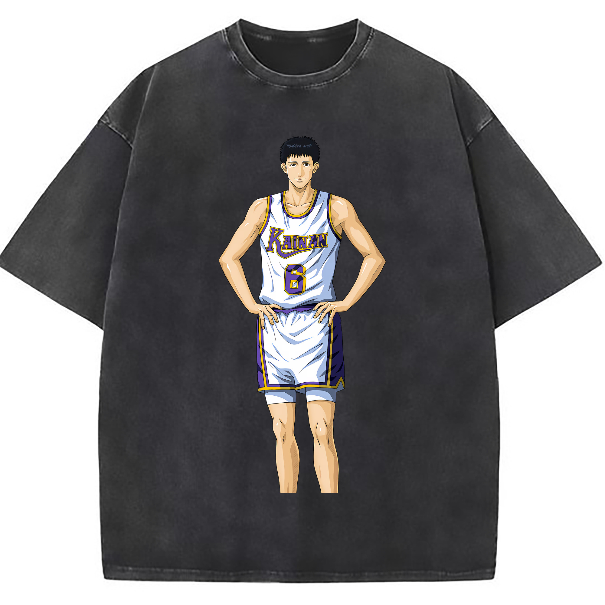 （画像用） SLAM DUNK／スラムダンク 綿100% ヴィンテージ風 半袖Tシャツ（フロントプリント）