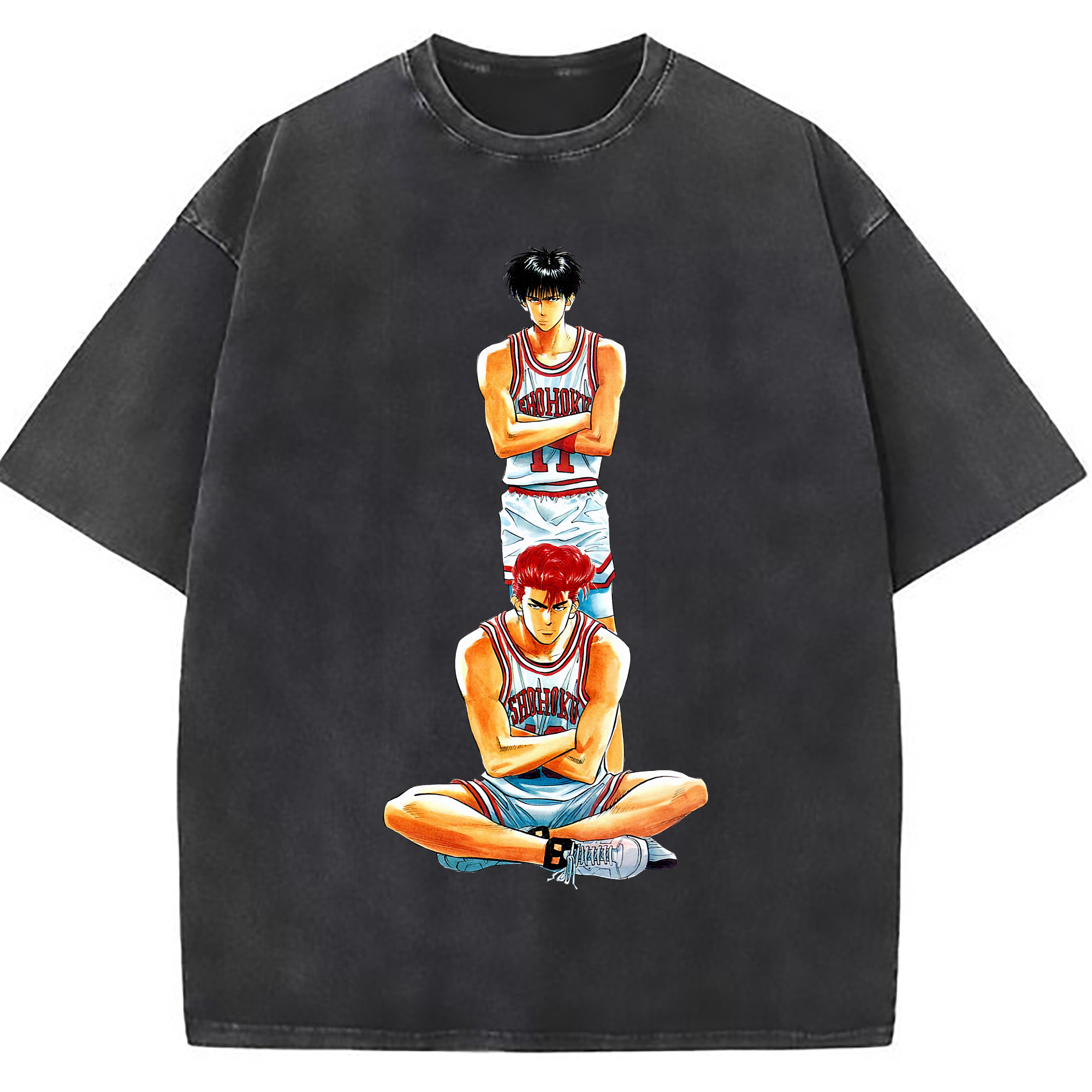 （画像用） SLAM DUNK／スラムダンク 綿100% ヴィンテージ風 半袖Tシャツ（フロントプリント）