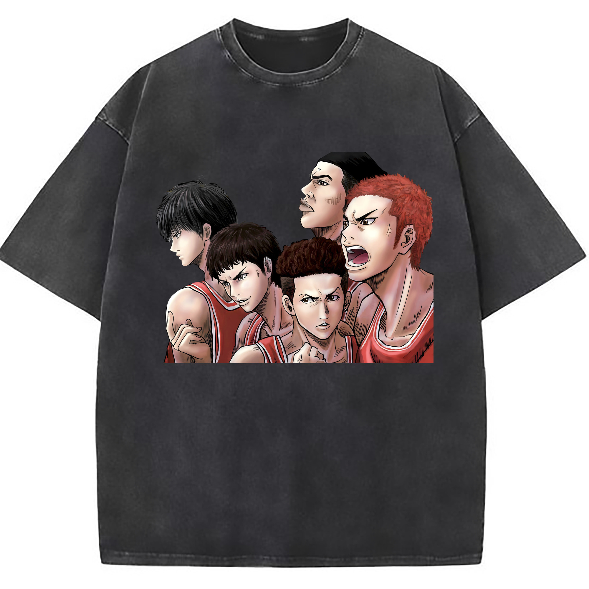 （画像用） SLAM DUNK／スラムダンク 綿100% ヴィンテージ風 半袖Tシャツ（フロントプリント）