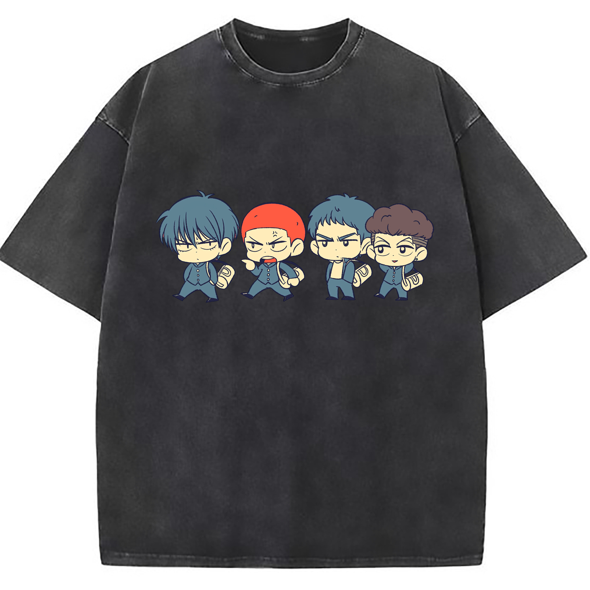 （画像用） SLAM DUNK／スラムダンク 綿100% ヴィンテージ風 半袖Tシャツ（フロントプリント）