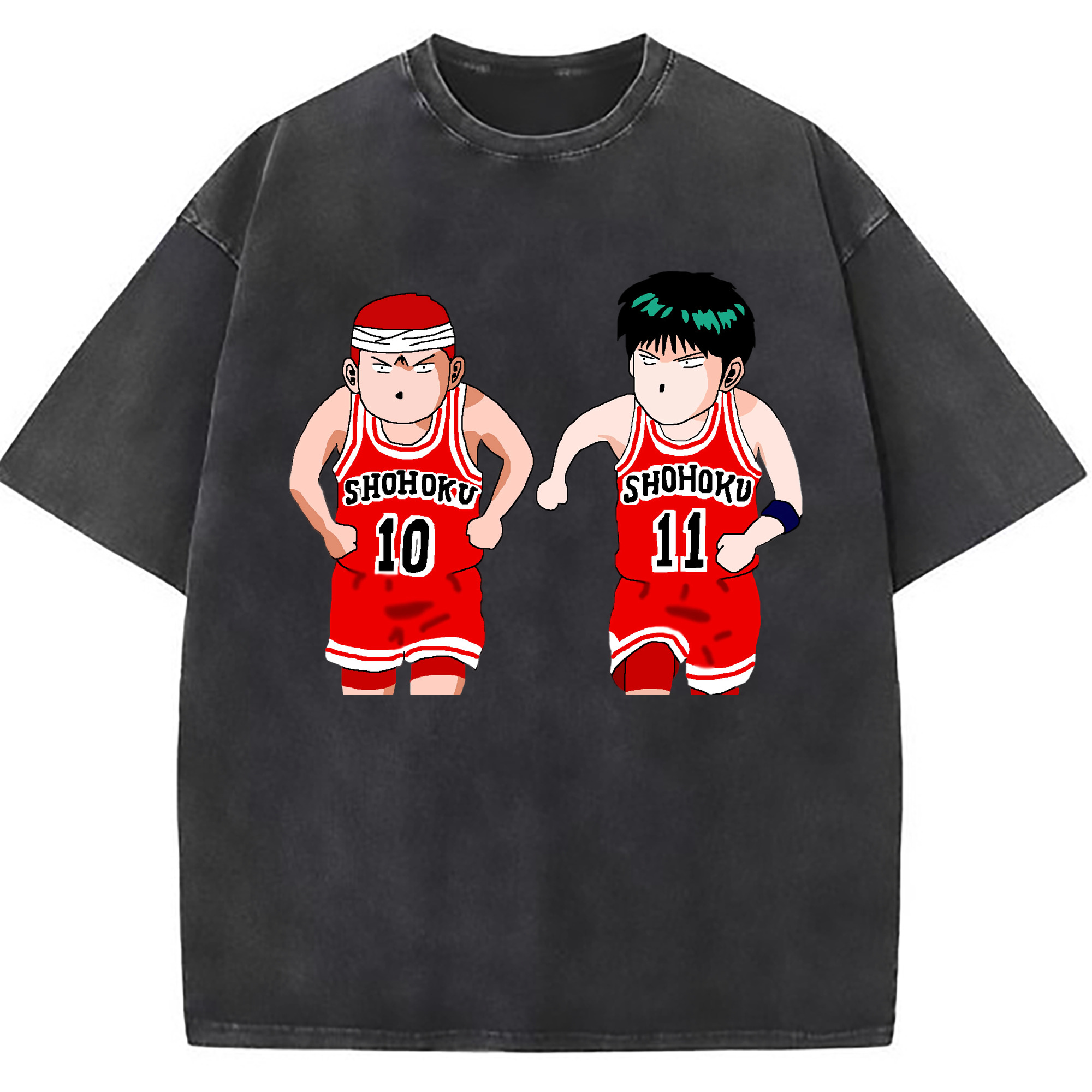 （画像用） SLAM DUNK／スラムダンク 綿100% ヴィンテージ風 半袖Tシャツ（フロントプリント）