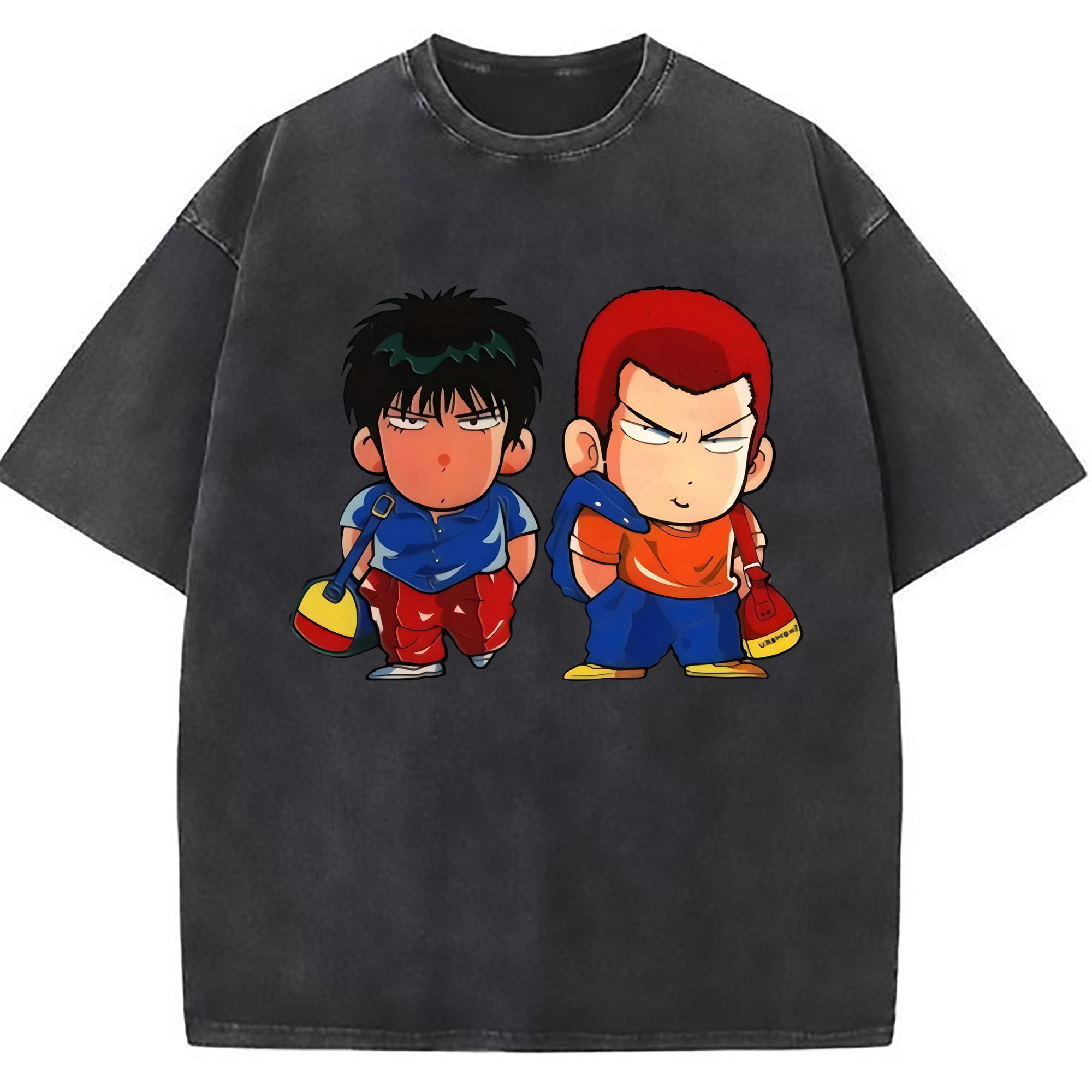 （画像用） SLAM DUNK／スラムダンク 綿100% ヴィンテージ風 半袖Tシャツ（フロントプリント）