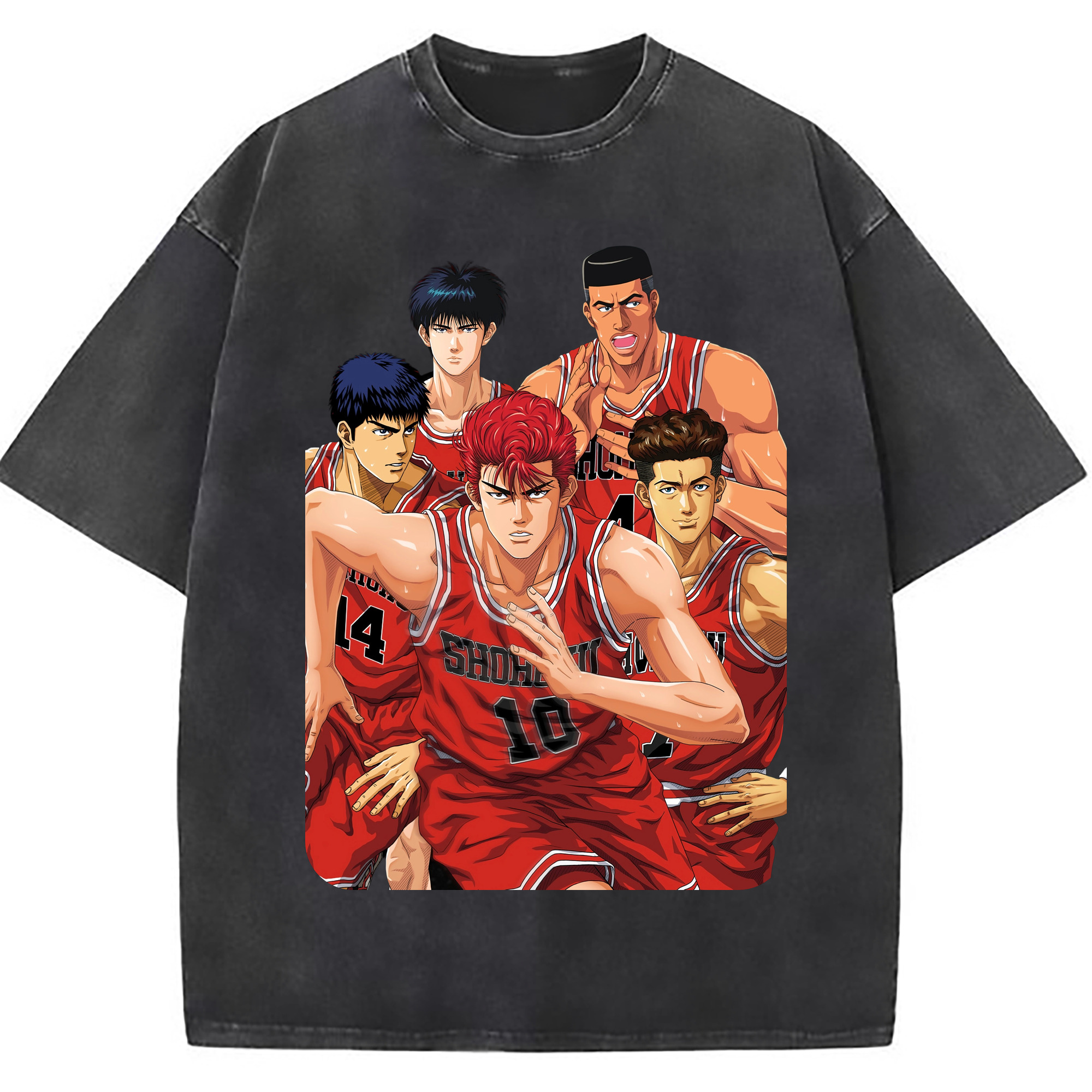 （画像用） SLAM DUNK／スラムダンク 綿100% ヴィンテージ風 半袖Tシャツ（フロントプリント）