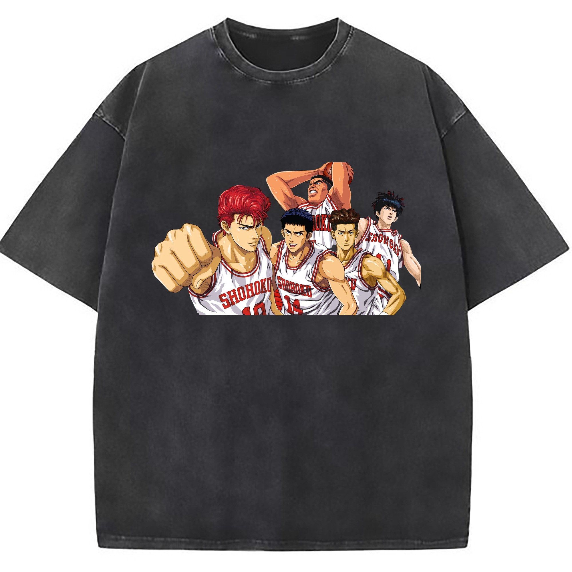 （画像用） SLAM DUNK／スラムダンク 綿100% ヴィンテージ風 半袖Tシャツ（フロントプリント）