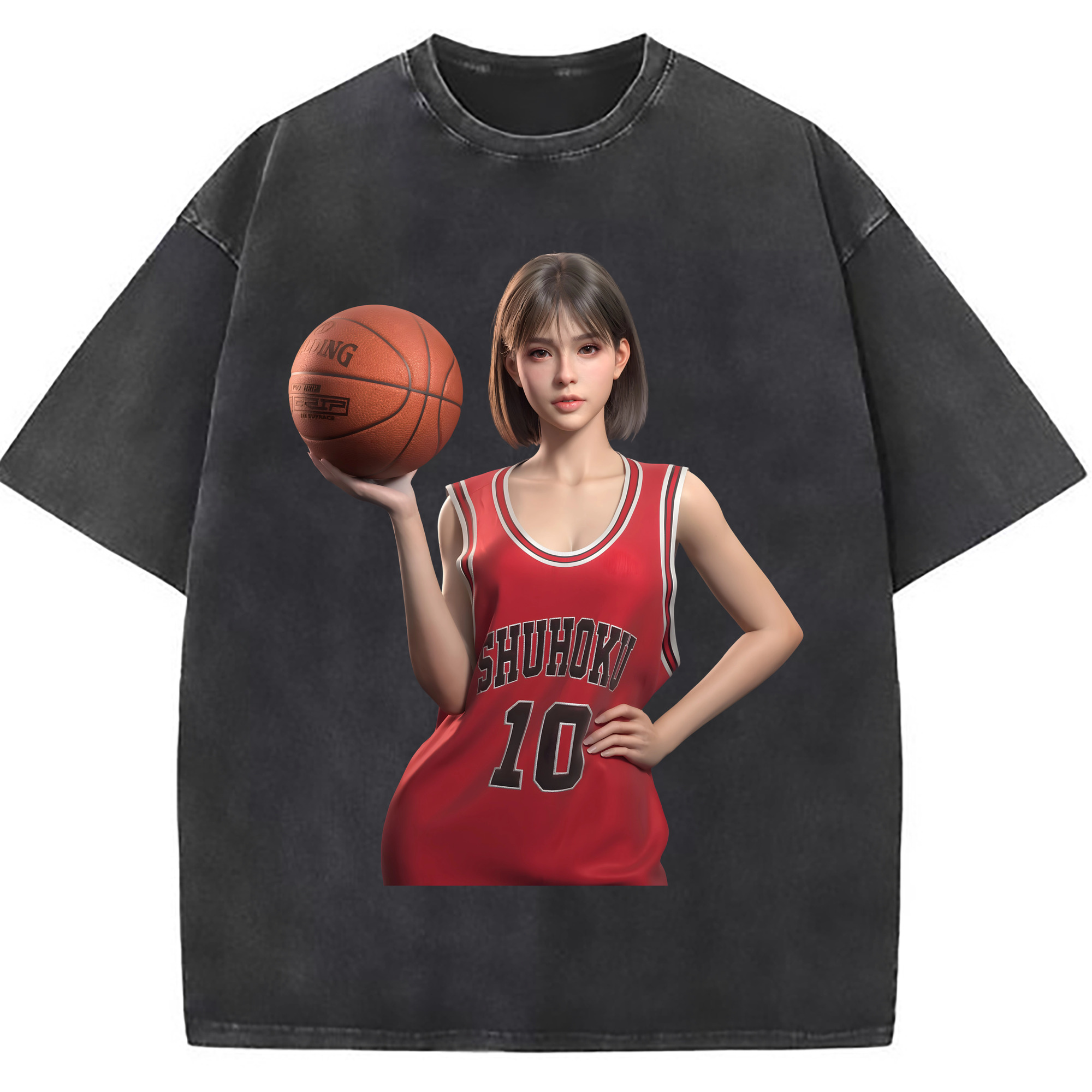 （画像用） SLAM DUNK／スラムダンク 綿100% ヴィンテージ風 半袖Tシャツ（フロントプリント）