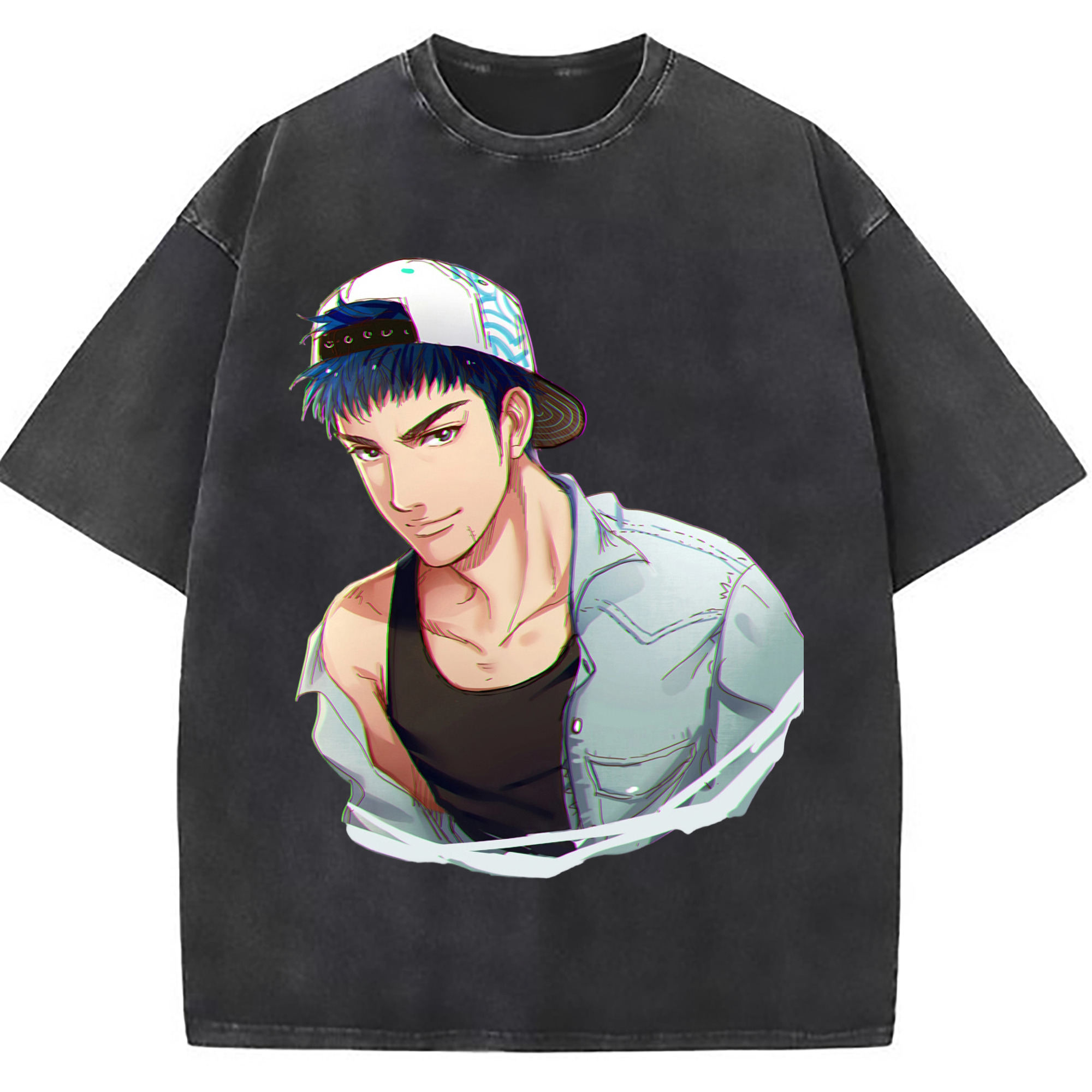 （画像用） SLAM DUNK／スラムダンク 綿100% ヴィンテージ風 半袖Tシャツ（フロントプリント）