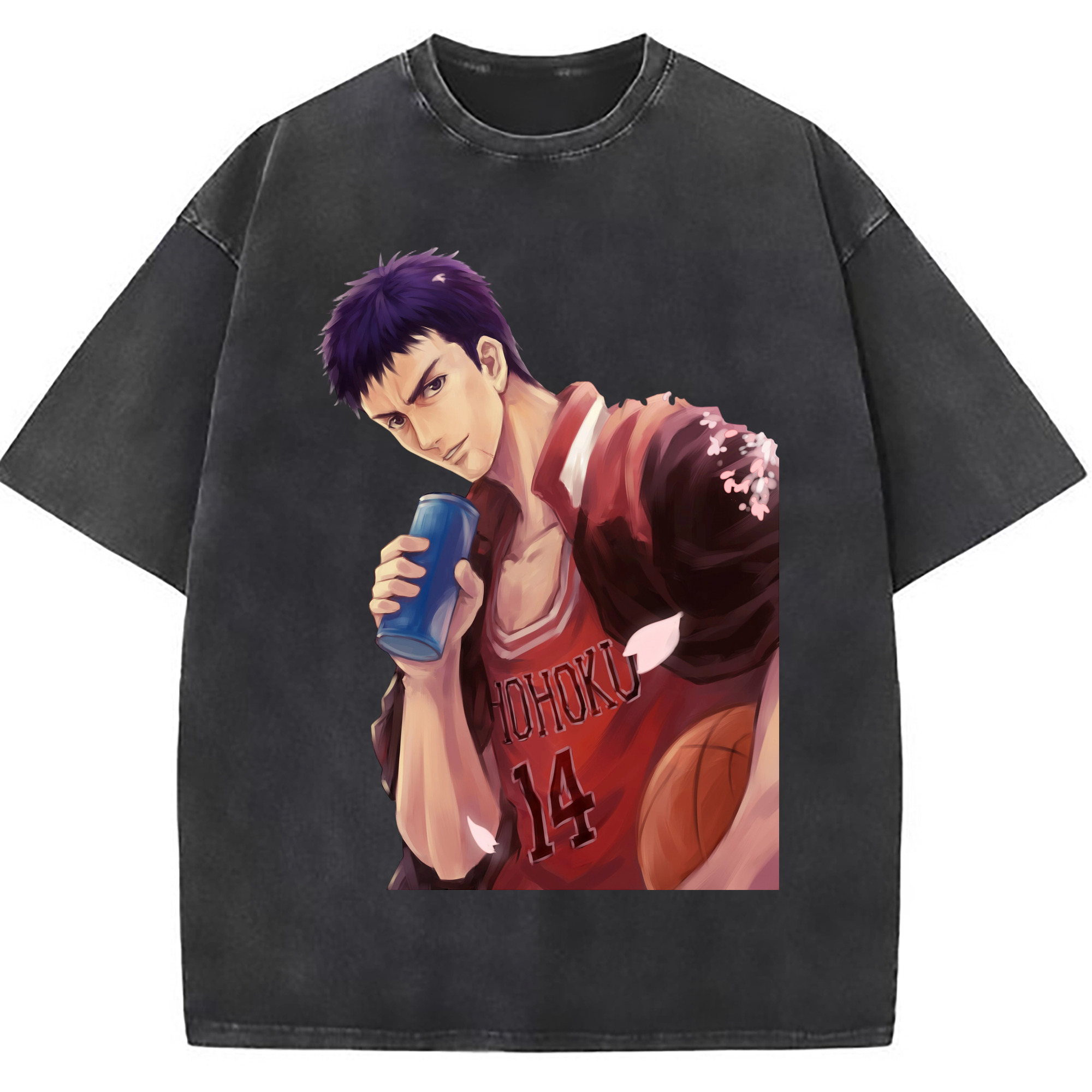 （画像用） SLAM DUNK／スラムダンク 綿100% ヴィンテージ風 半袖Tシャツ（フロントプリント）