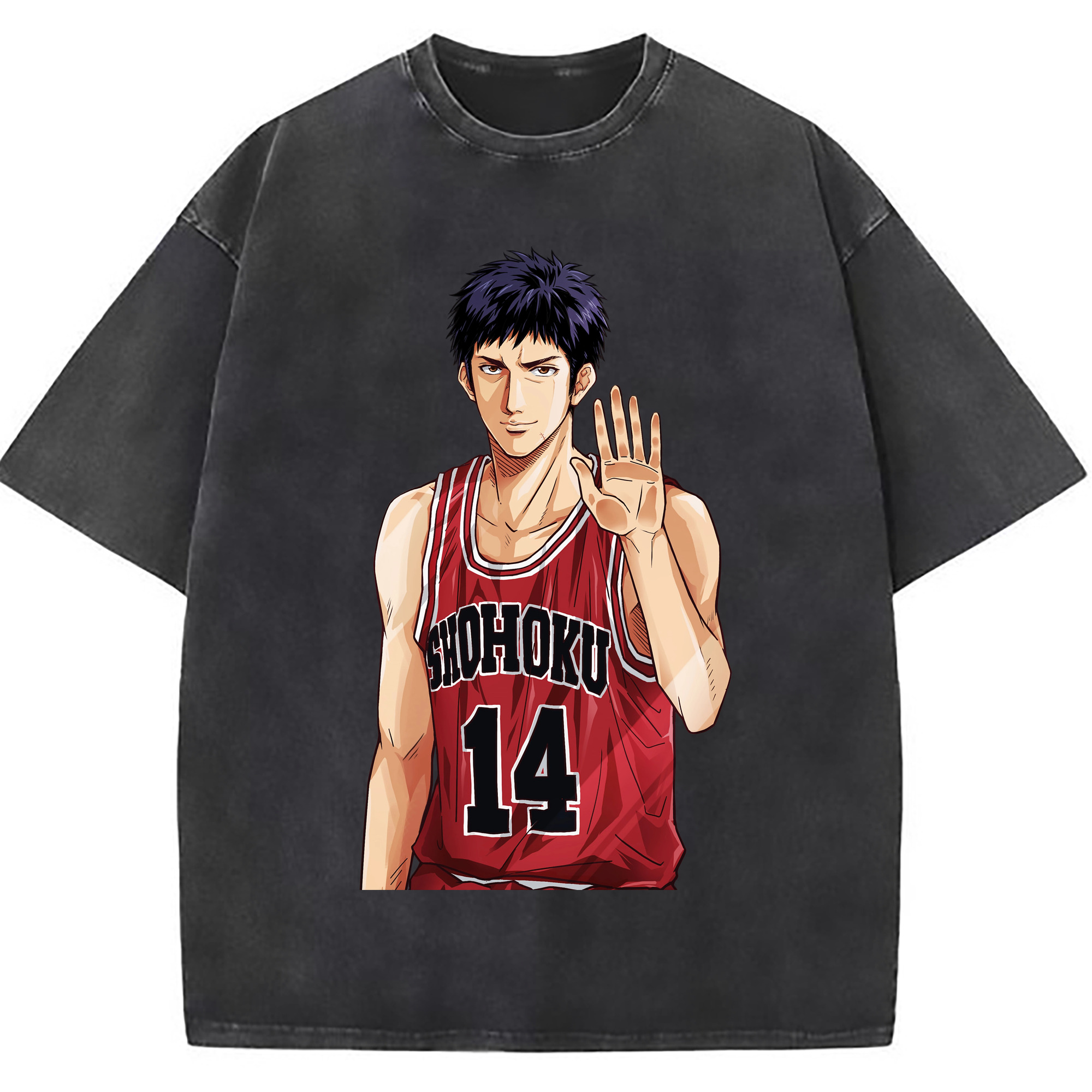 （画像用） SLAM DUNK／スラムダンク 綿100% ヴィンテージ風 半袖Tシャツ（フロントプリント）