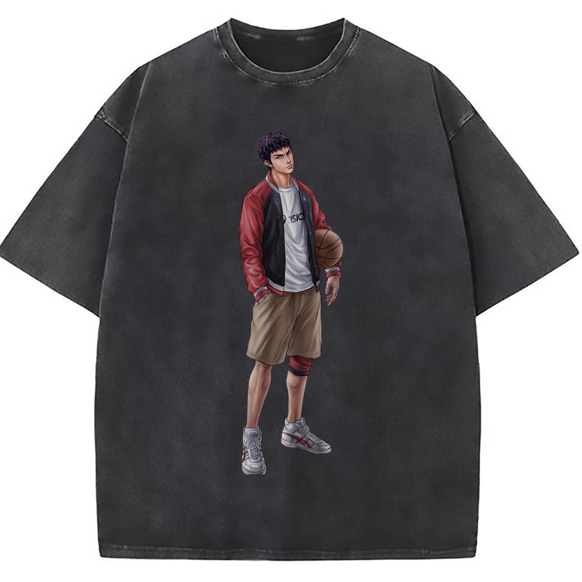 （画像用） SLAM DUNK／スラムダンク 綿100% ヴィンテージ風 半袖Tシャツ（フロントプリント）