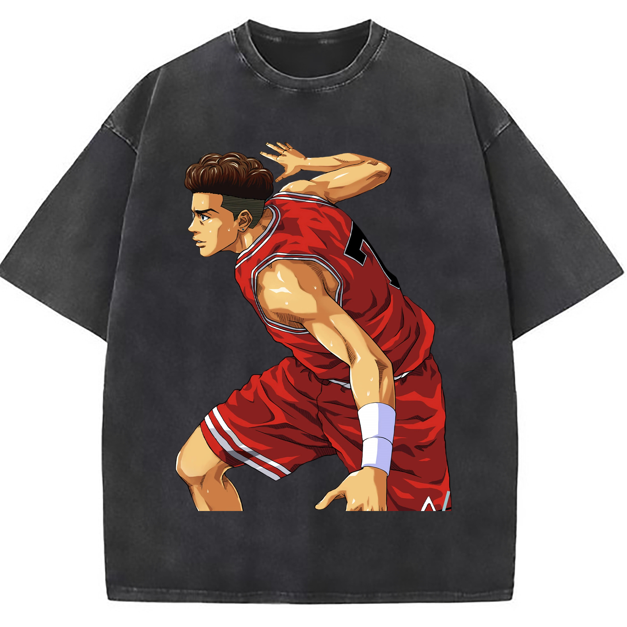 （画像用） SLAM DUNK／スラムダンク 綿100% ヴィンテージ風 半袖Tシャツ（フロントプリント）