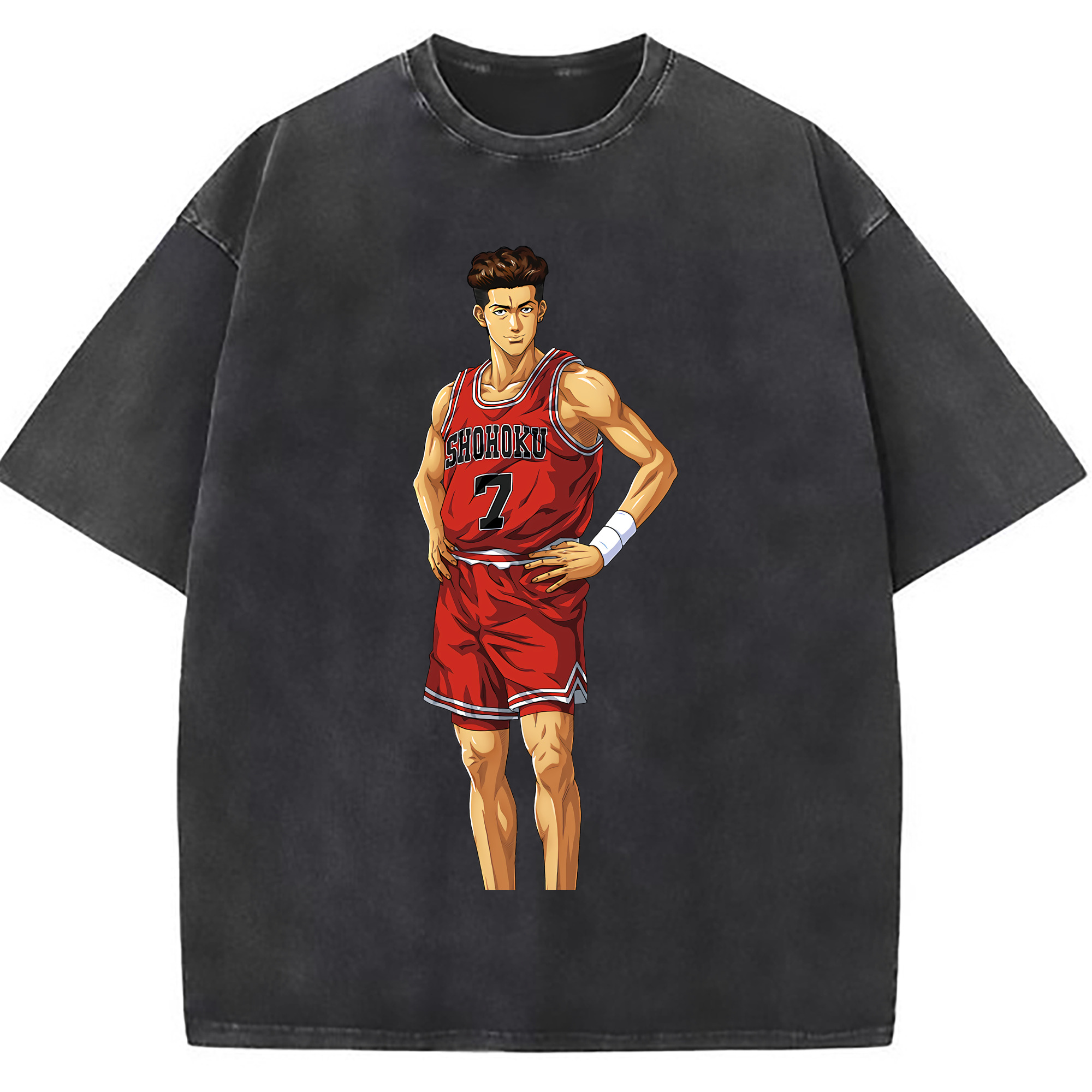 （画像用） SLAM DUNK／スラムダンク 綿100% ヴィンテージ風 半袖Tシャツ（フロントプリント）
