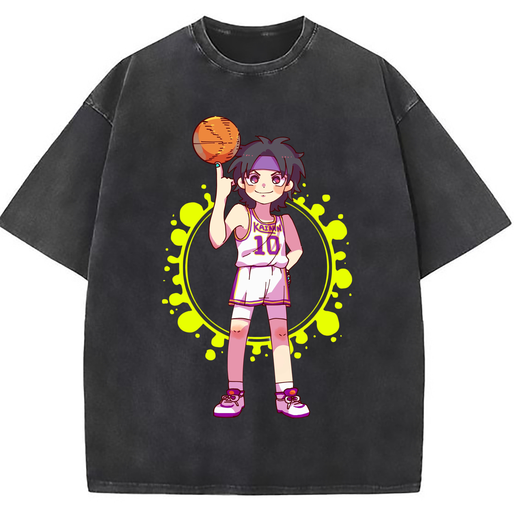 （画像用） SLAM DUNK／スラムダンク 綿100% ヴィンテージ風 半袖Tシャツ（フロントプリント）