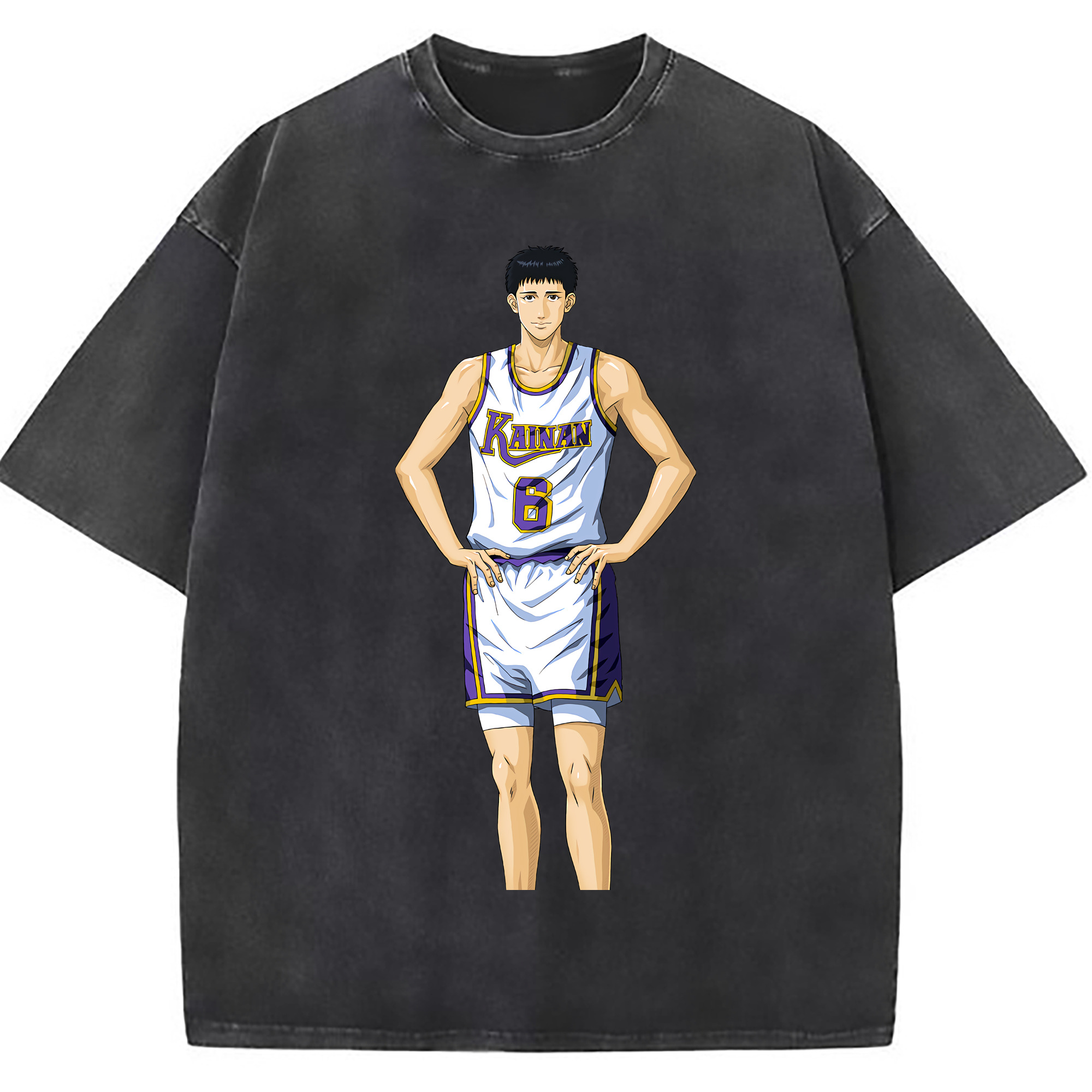 （画像用） SLAM DUNK／スラムダンク 綿100% ヴィンテージ風 半袖Tシャツ（フロントプリント）