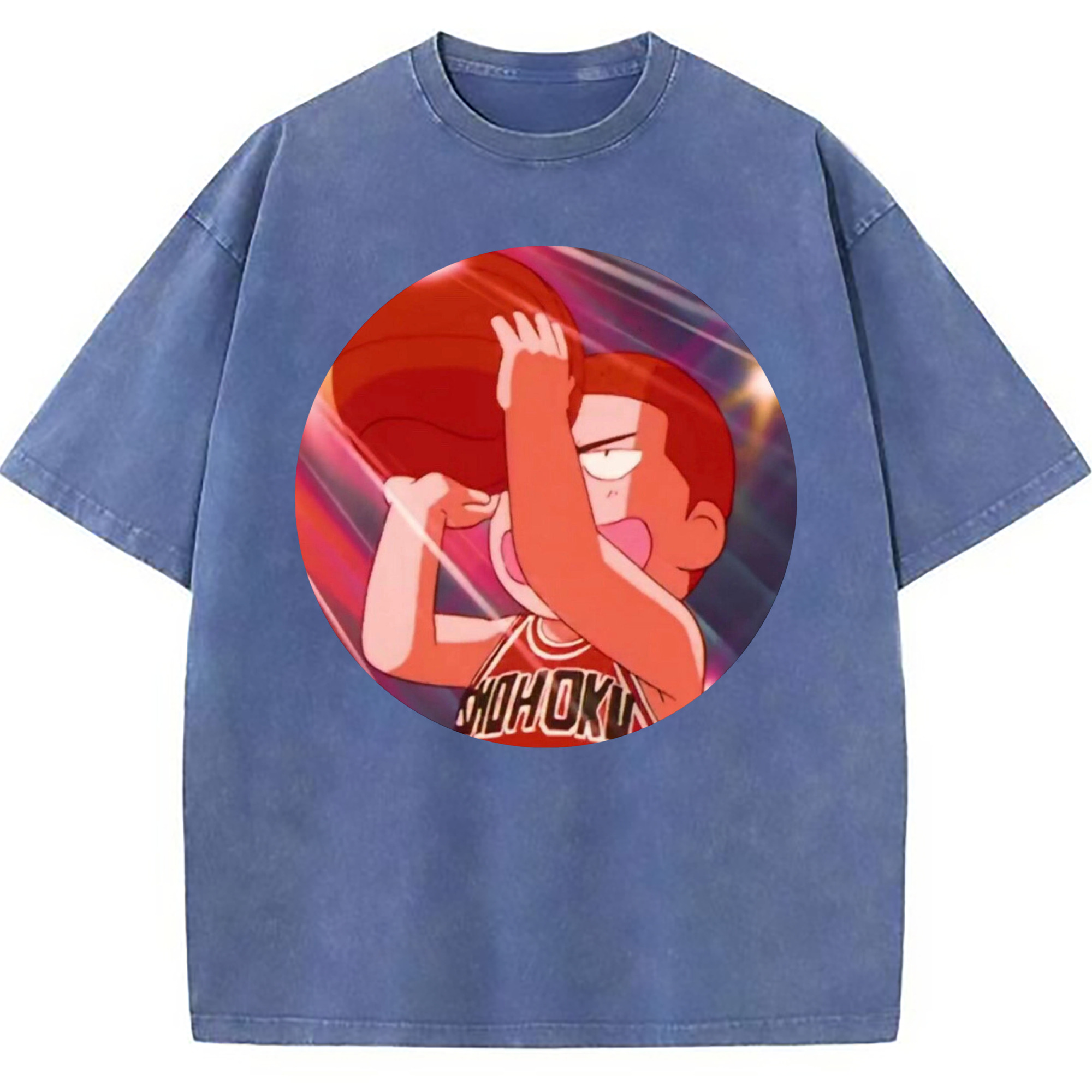 （画像用） SLAM DUNK／スラムダンク 綿100% ヴィンテージ風 半袖Tシャツ（フロントプリント）