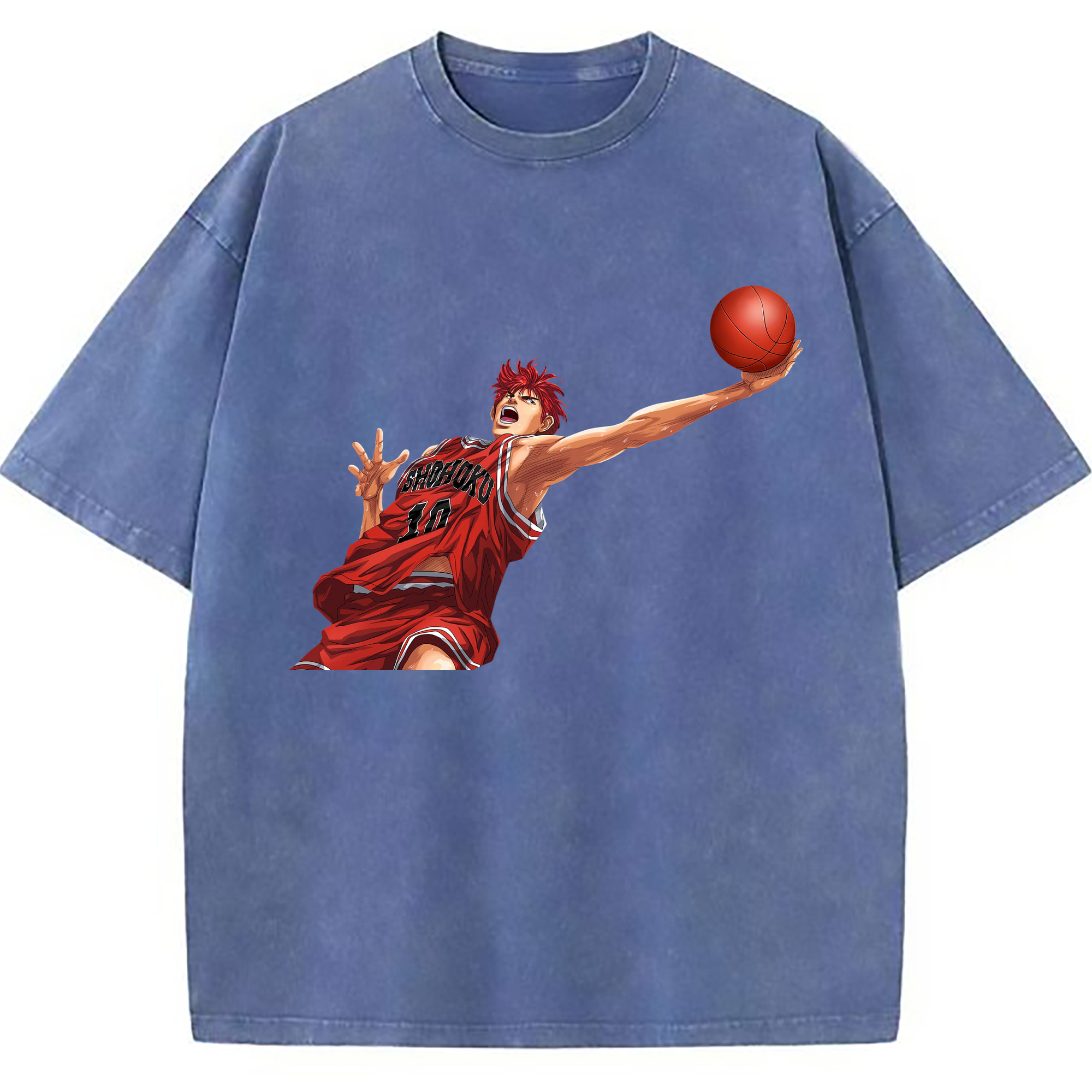 （画像用） SLAM DUNK／スラムダンク 綿100% ヴィンテージ風 半袖Tシャツ（フロントプリント）