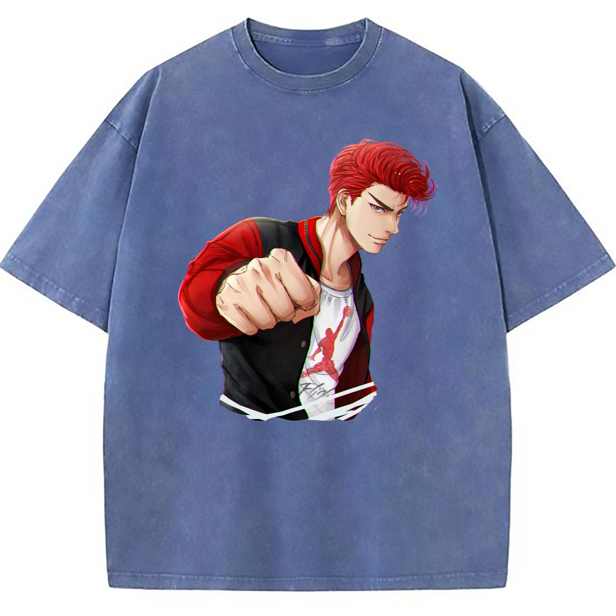 （画像用） SLAM DUNK／スラムダンク 綿100% ヴィンテージ風 半袖Tシャツ（フロントプリント）