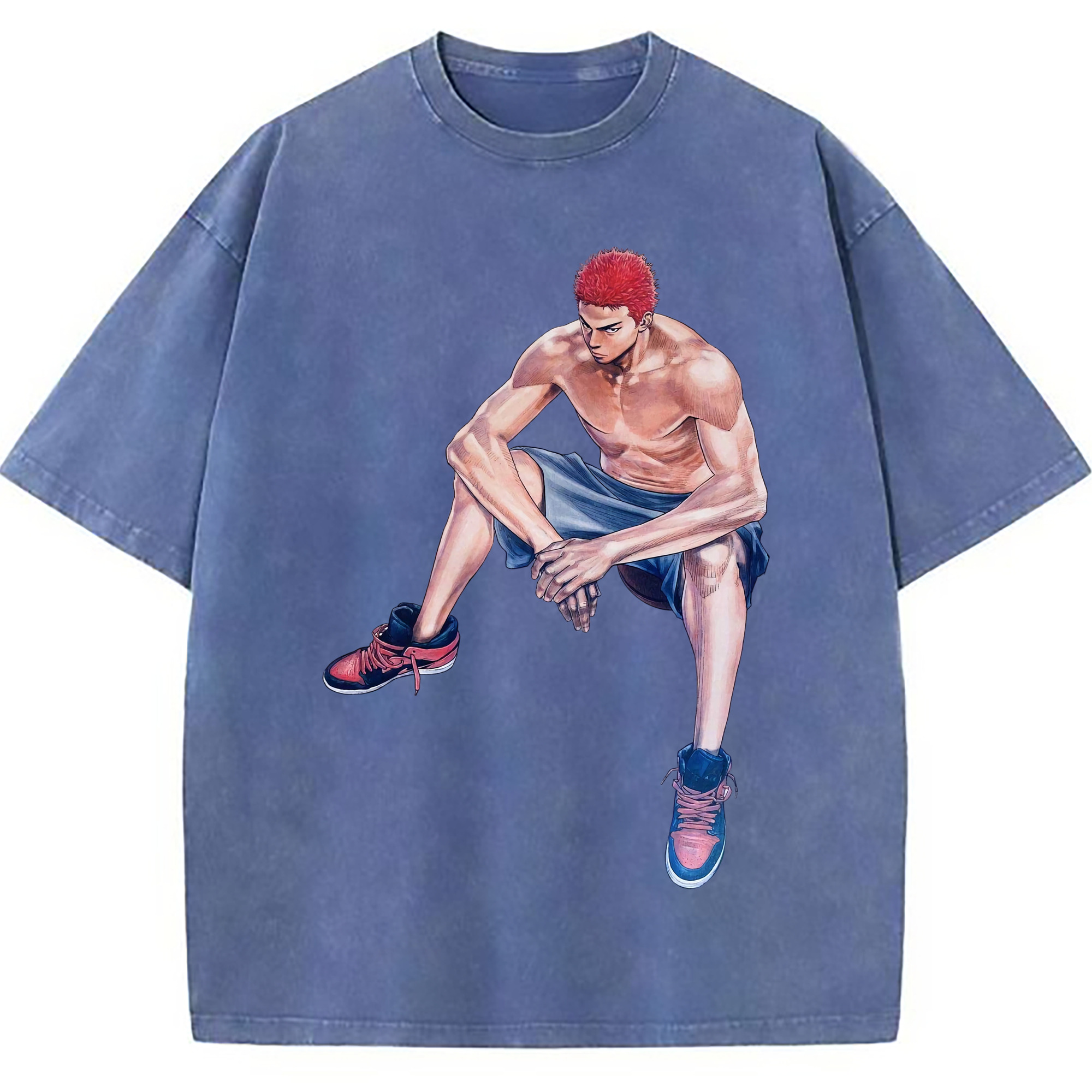 （画像用） SLAM DUNK／スラムダンク 綿100% ヴィンテージ風 半袖Tシャツ（フロントプリント）