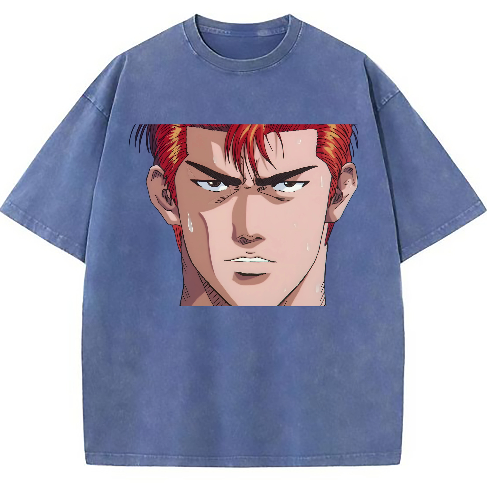 （画像用） SLAM DUNK／スラムダンク 綿100% ヴィンテージ風 半袖Tシャツ（フロントプリント）