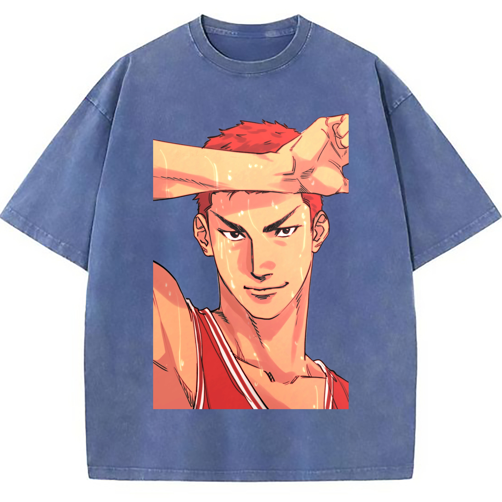 （画像用） SLAM DUNK／スラムダンク 綿100% ヴィンテージ風 半袖Tシャツ（フロントプリント）