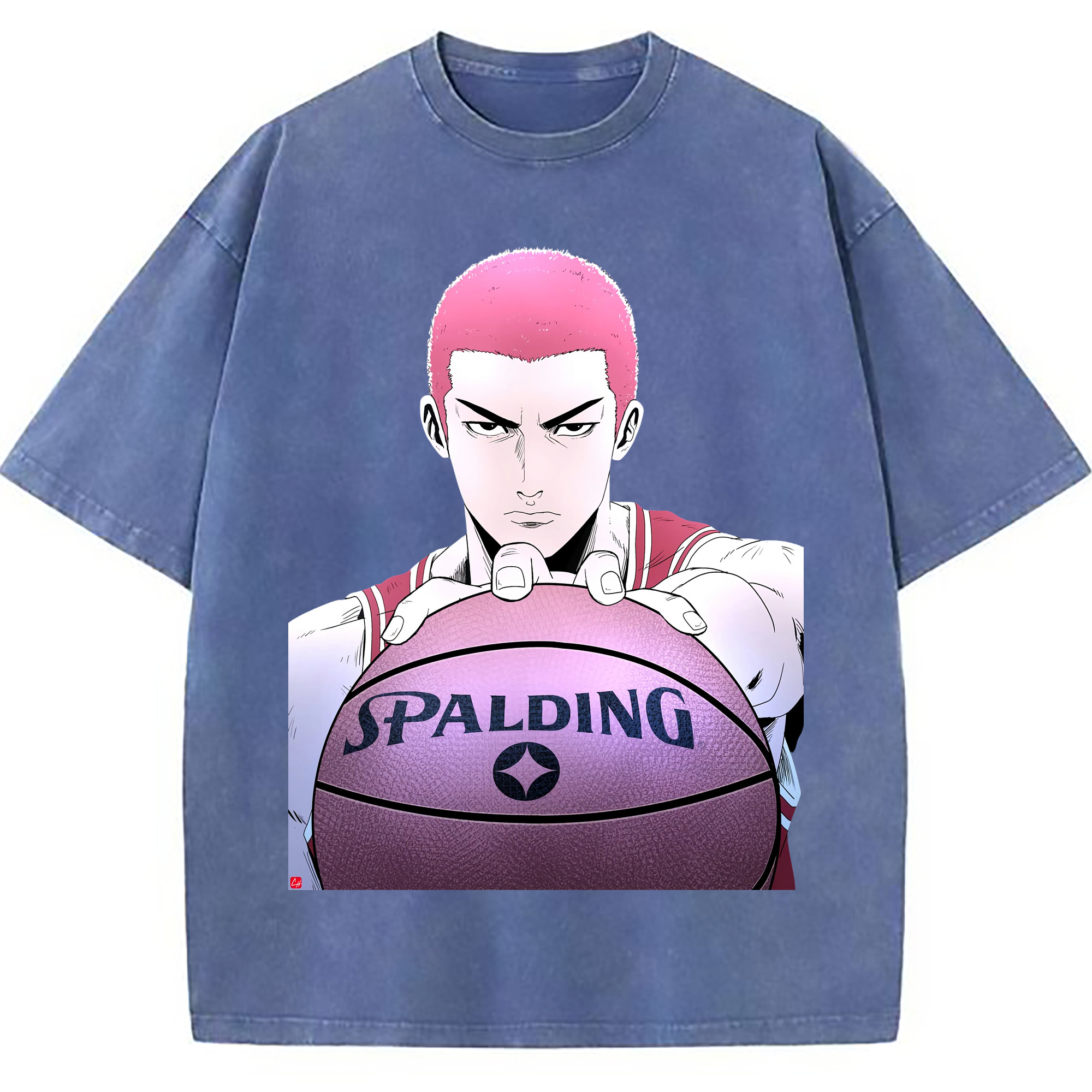 （画像用） SLAM DUNK／スラムダンク 綿100% ヴィンテージ風 半袖Tシャツ（フロントプリント）