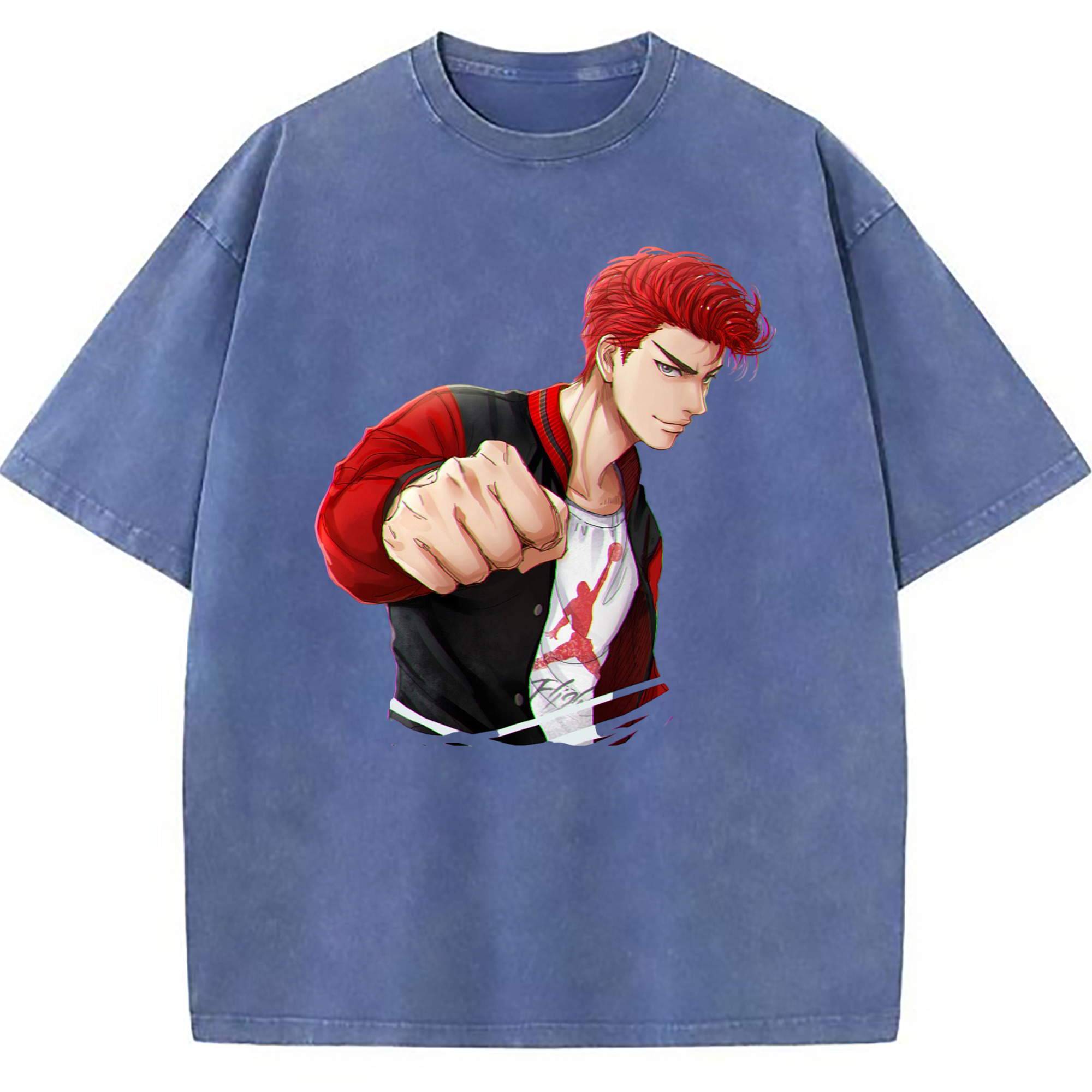 （画像用） SLAM DUNK／スラムダンク 綿100% ヴィンテージ風 半袖Tシャツ（フロントプリント）