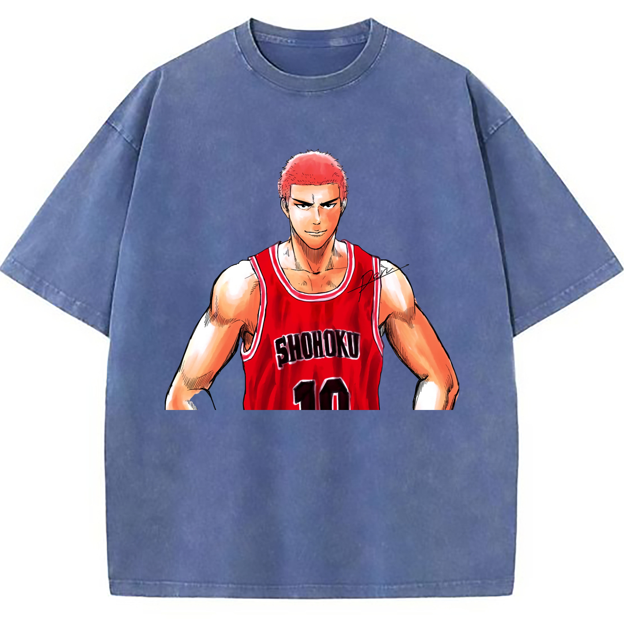 （画像用） SLAM DUNK／スラムダンク 綿100% ヴィンテージ風 半袖Tシャツ（フロントプリント）