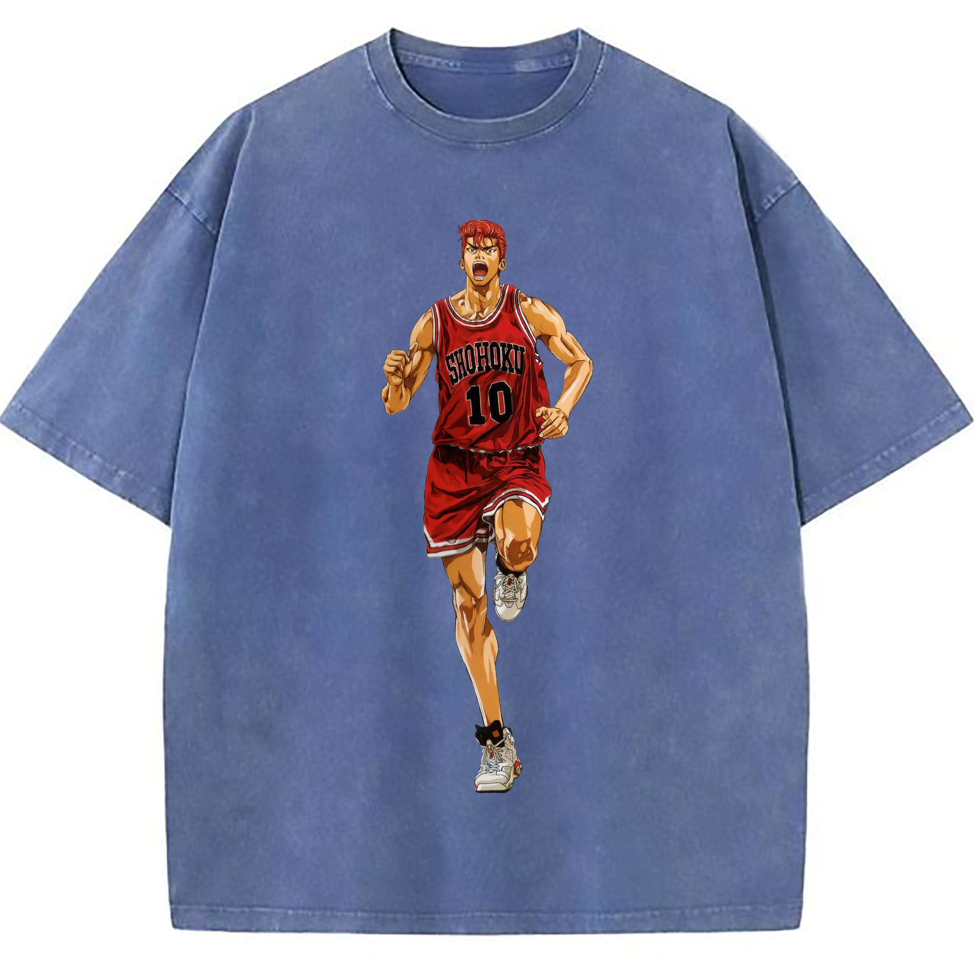 （画像用） SLAM DUNK／スラムダンク 綿100% ヴィンテージ風 半袖Tシャツ（フロントプリント）