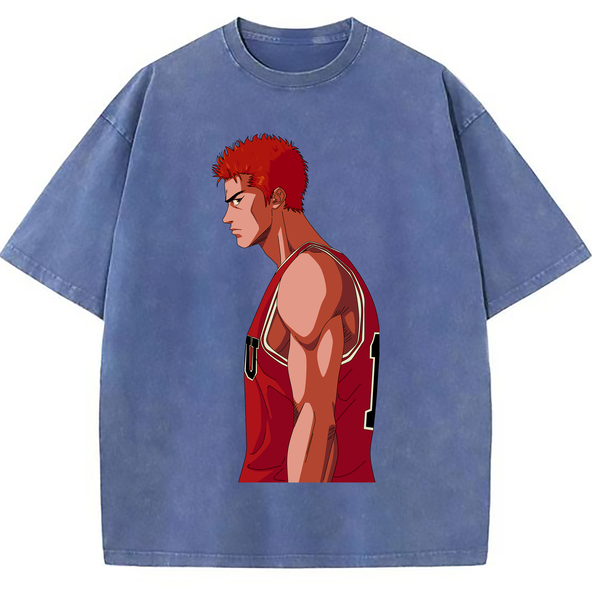 （画像用） SLAM DUNK／スラムダンク 綿100% ヴィンテージ風 半袖Tシャツ（フロントプリント）