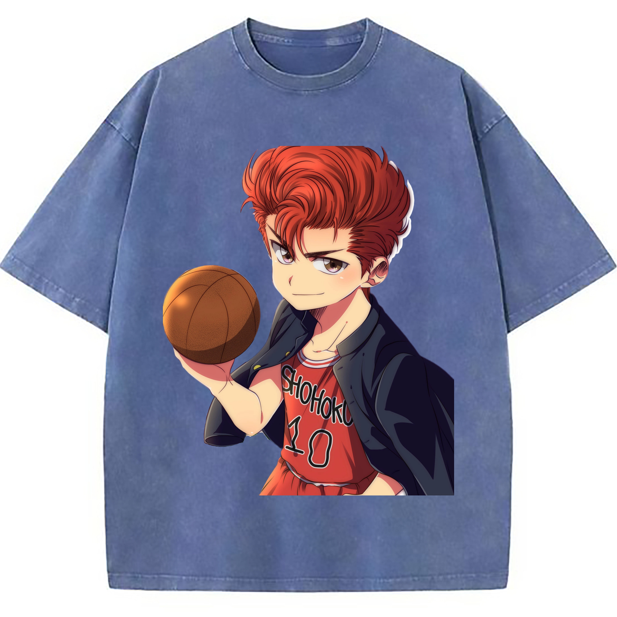 （画像用） SLAM DUNK／スラムダンク 綿100% ヴィンテージ風 半袖Tシャツ（フロントプリント）