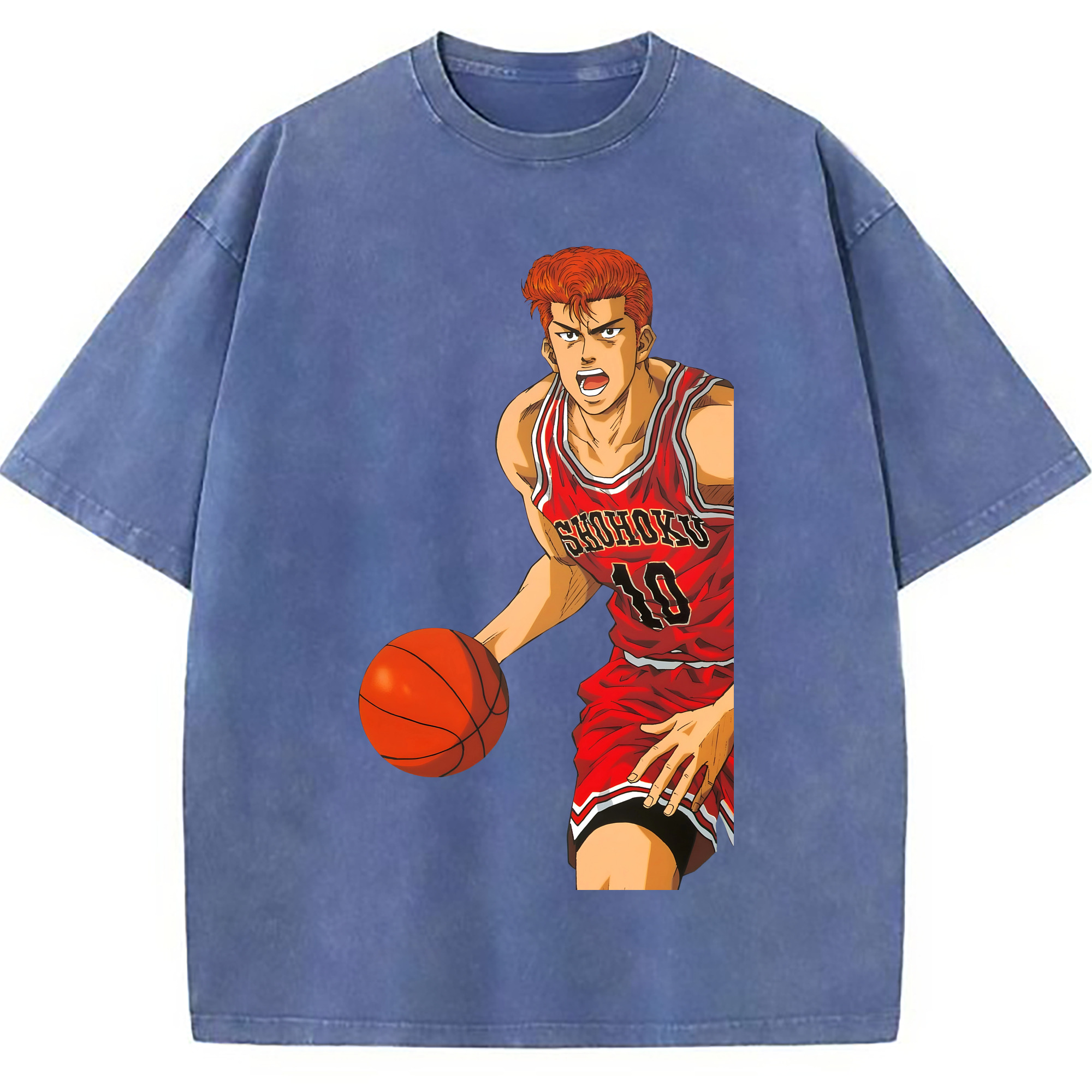 （画像用） SLAM DUNK／スラムダンク 綿100% ヴィンテージ風 半袖Tシャツ（フロントプリント）