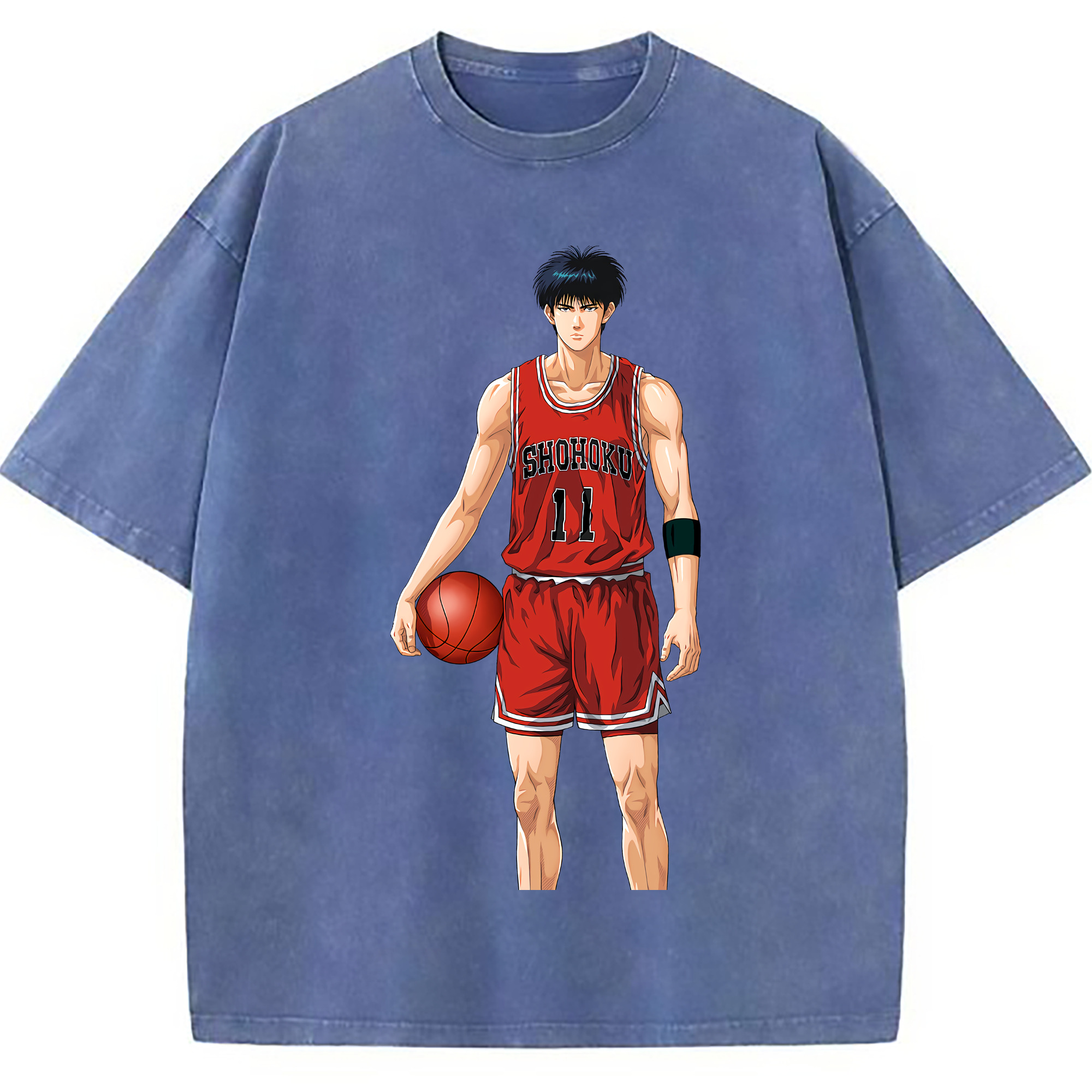（画像用） SLAM DUNK／スラムダンク 綿100% ヴィンテージ風 半袖Tシャツ（フロントプリント）