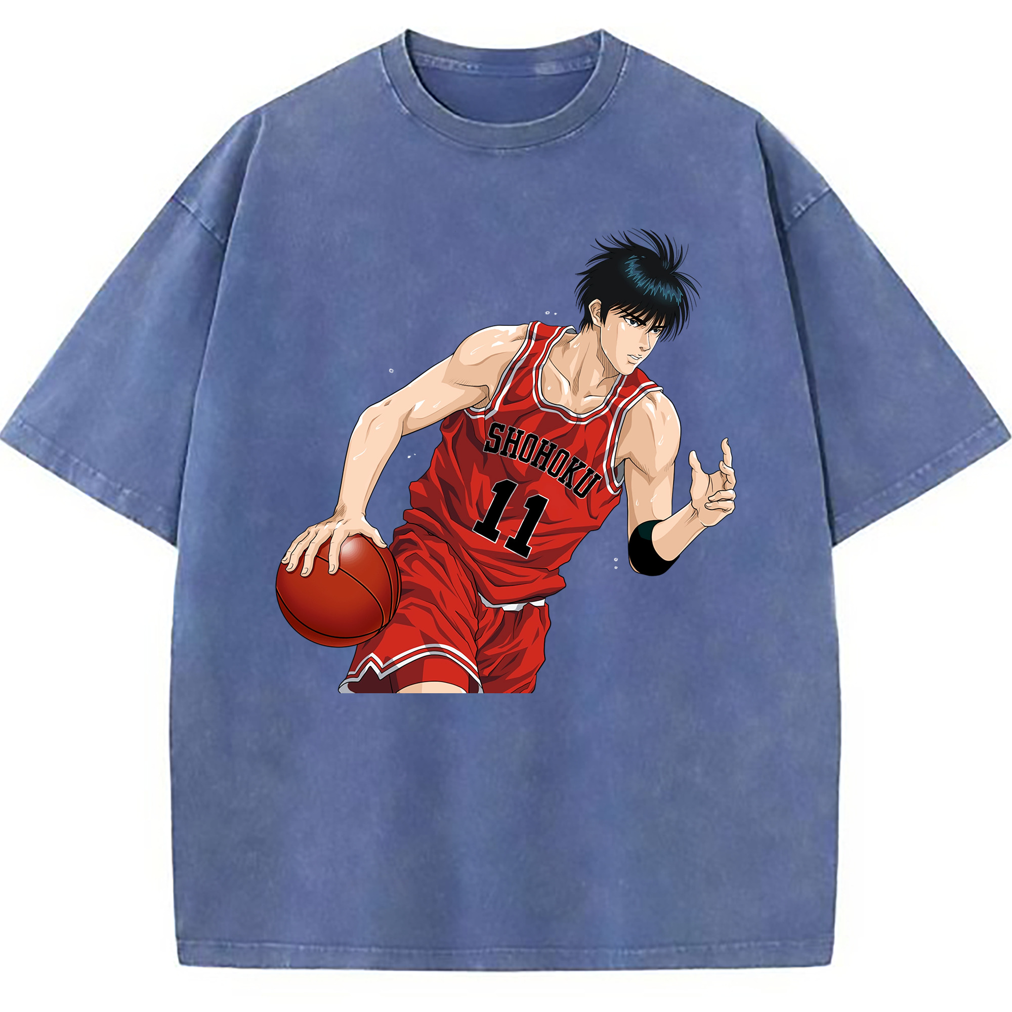 （画像用） SLAM DUNK／スラムダンク 綿100% ヴィンテージ風 半袖Tシャツ（フロントプリント）