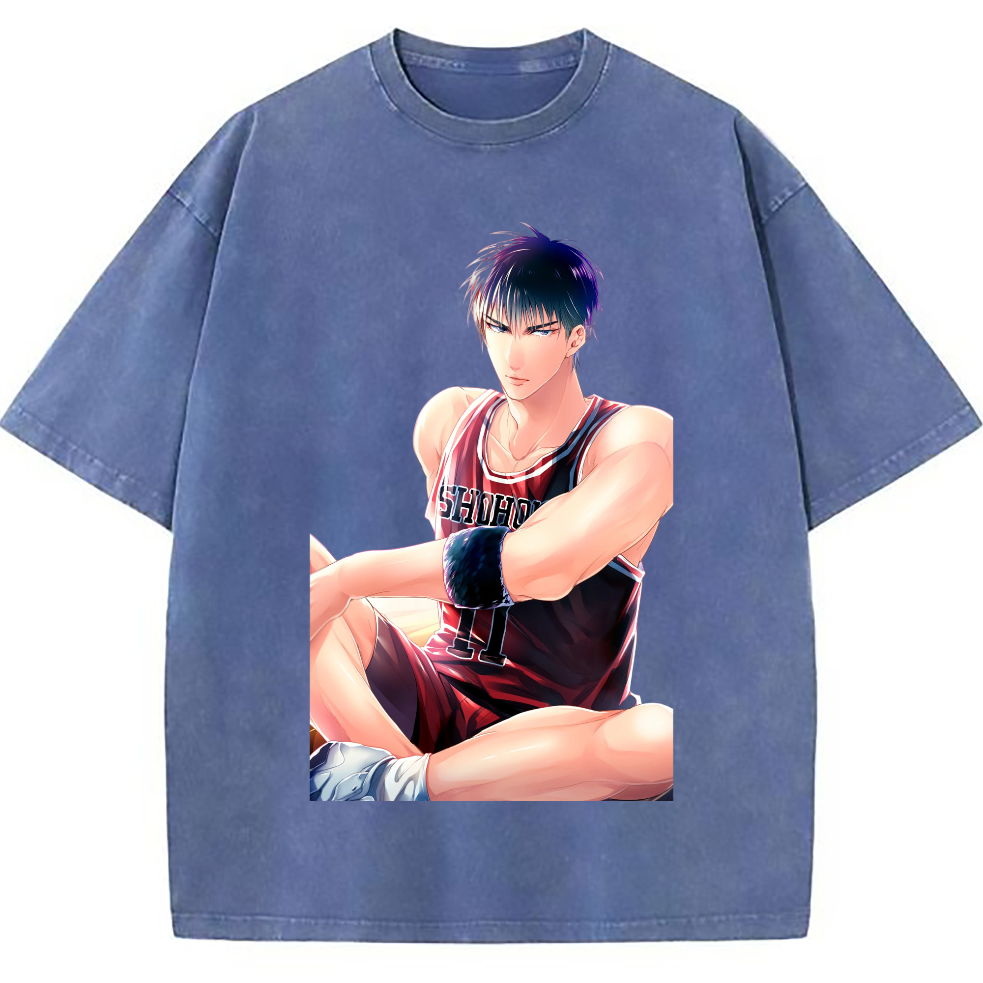 （画像用） SLAM DUNK／スラムダンク 綿100% ヴィンテージ風 半袖Tシャツ（フロントプリント）